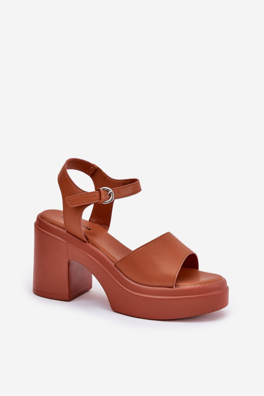 Step In Style Korlevia Camel Faux Leather Platform Heeled Sandals - view 2