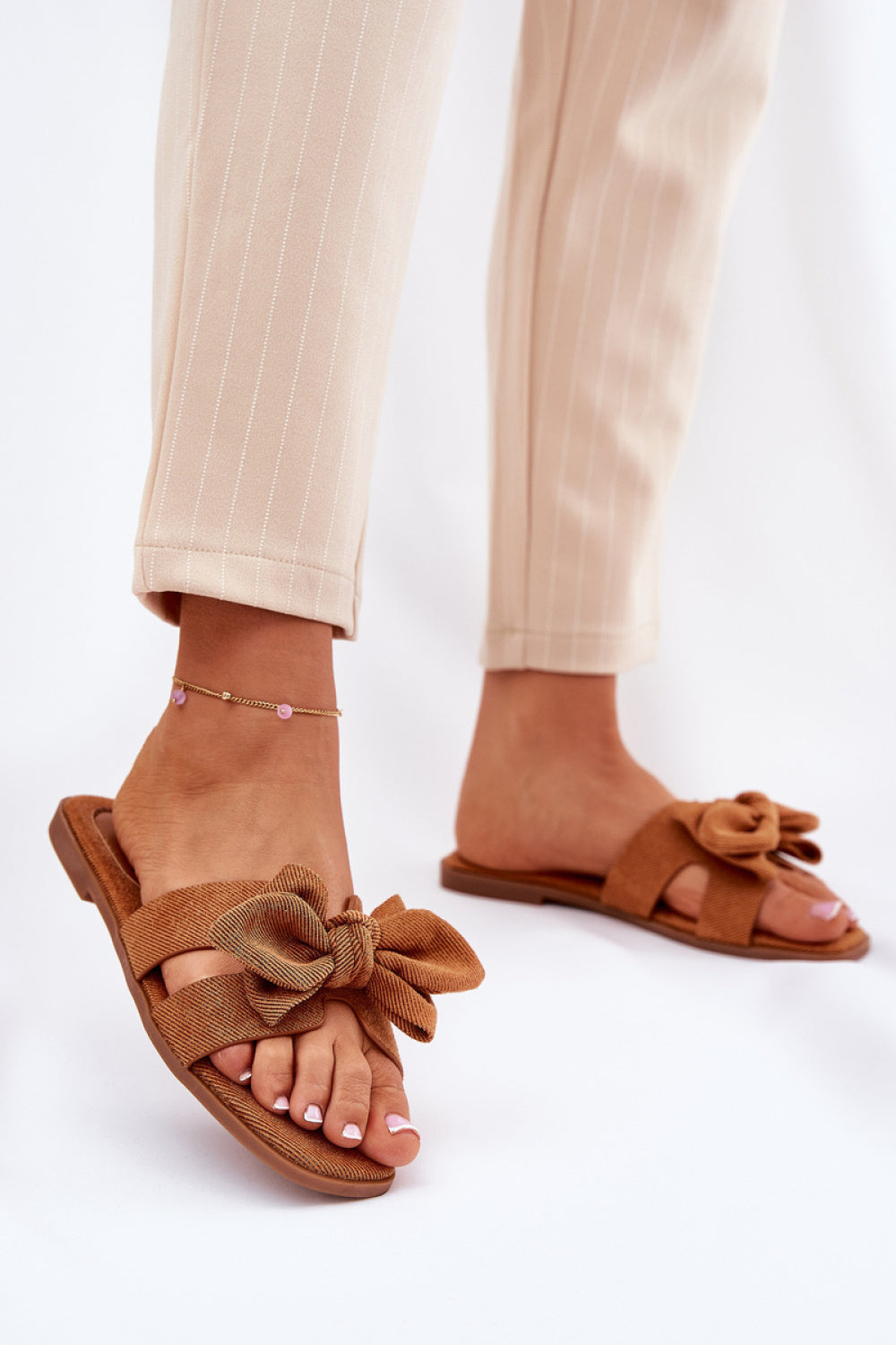 Step In Style Tobin Camel Flat Flip Flops