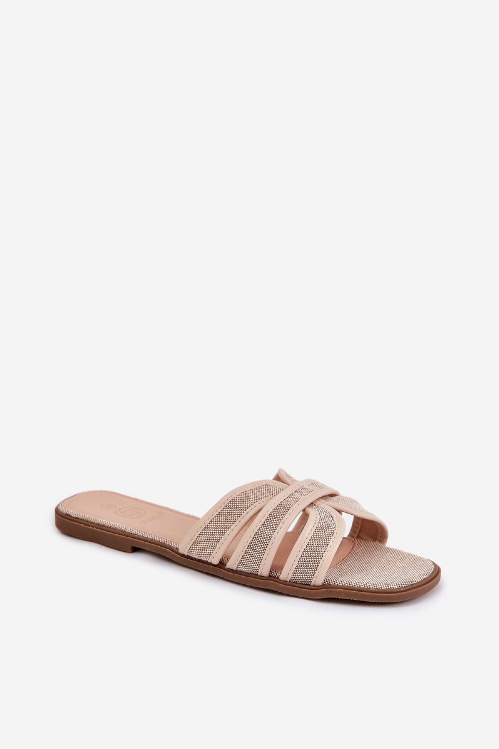 Step In Style Scazze Beige Faux Leather Flip Flops - view 2
