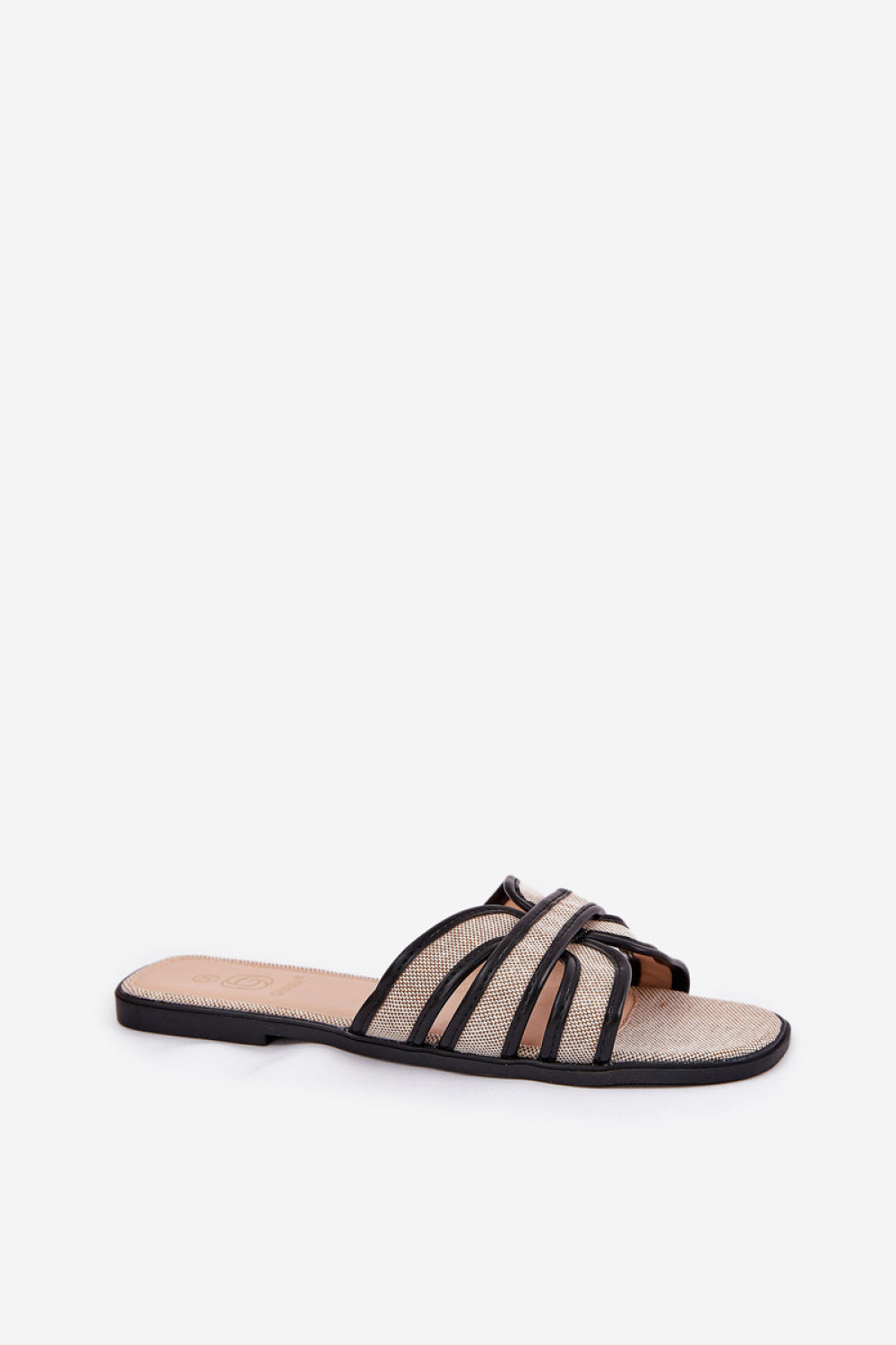 Step In Style Scazze Black Faux Leather Flip Flops - view 2