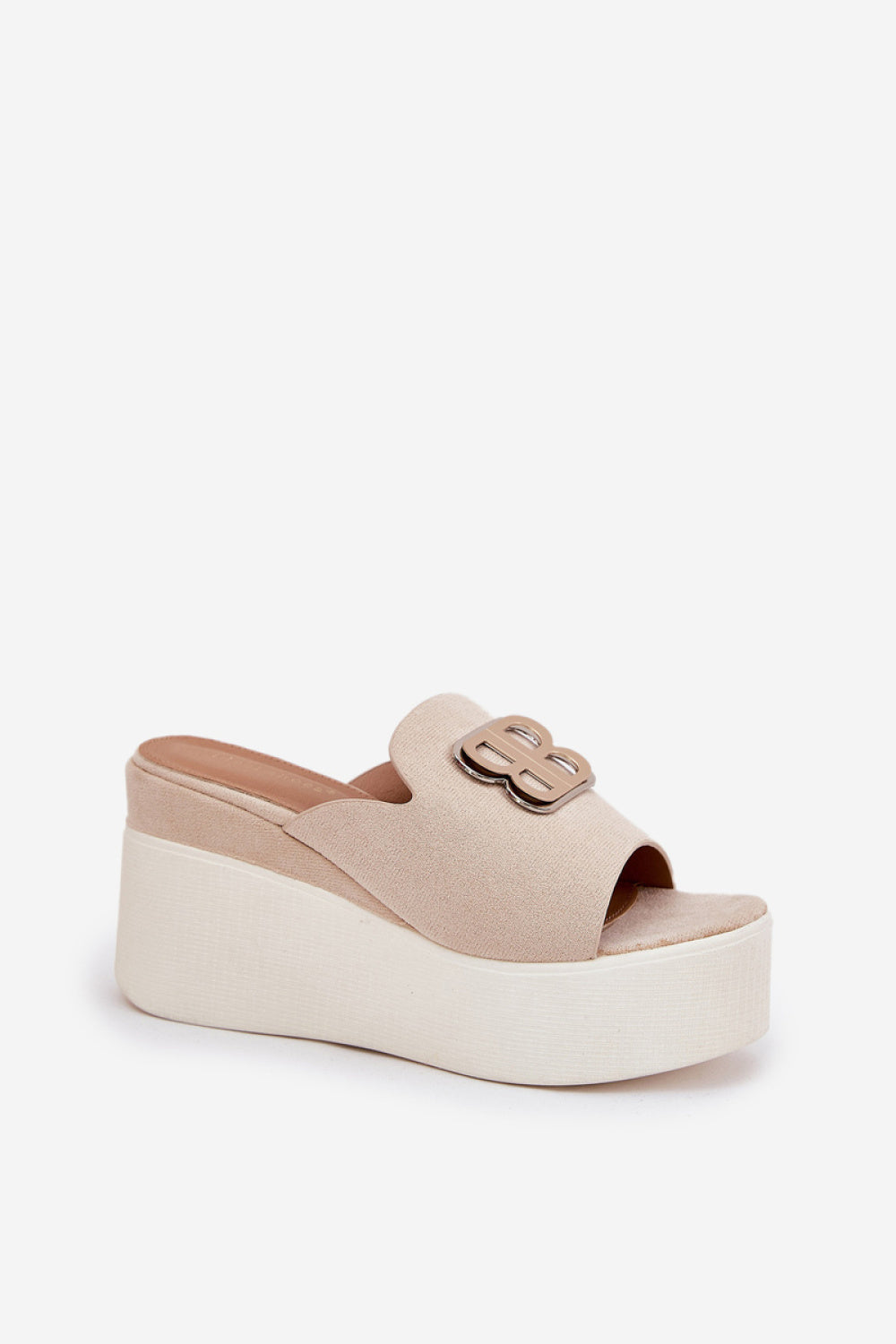 Step In Style Tanonea Light Beige Faux Leather Platform Wedge Sandals - view 2
