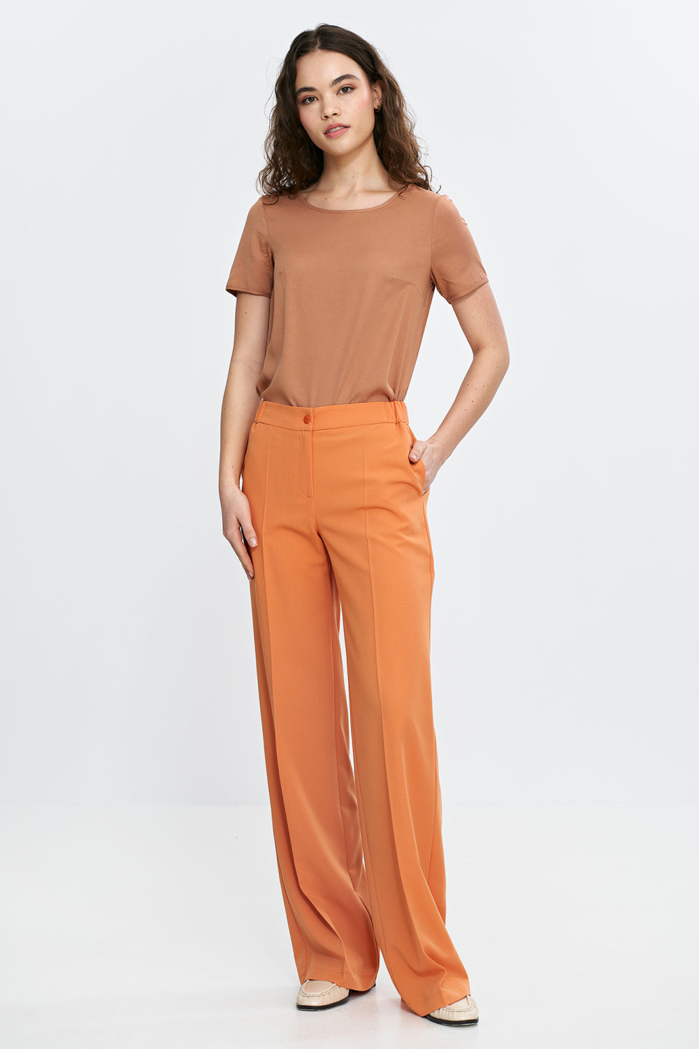 Nife Orange Wide Leg Trousers - view 2
