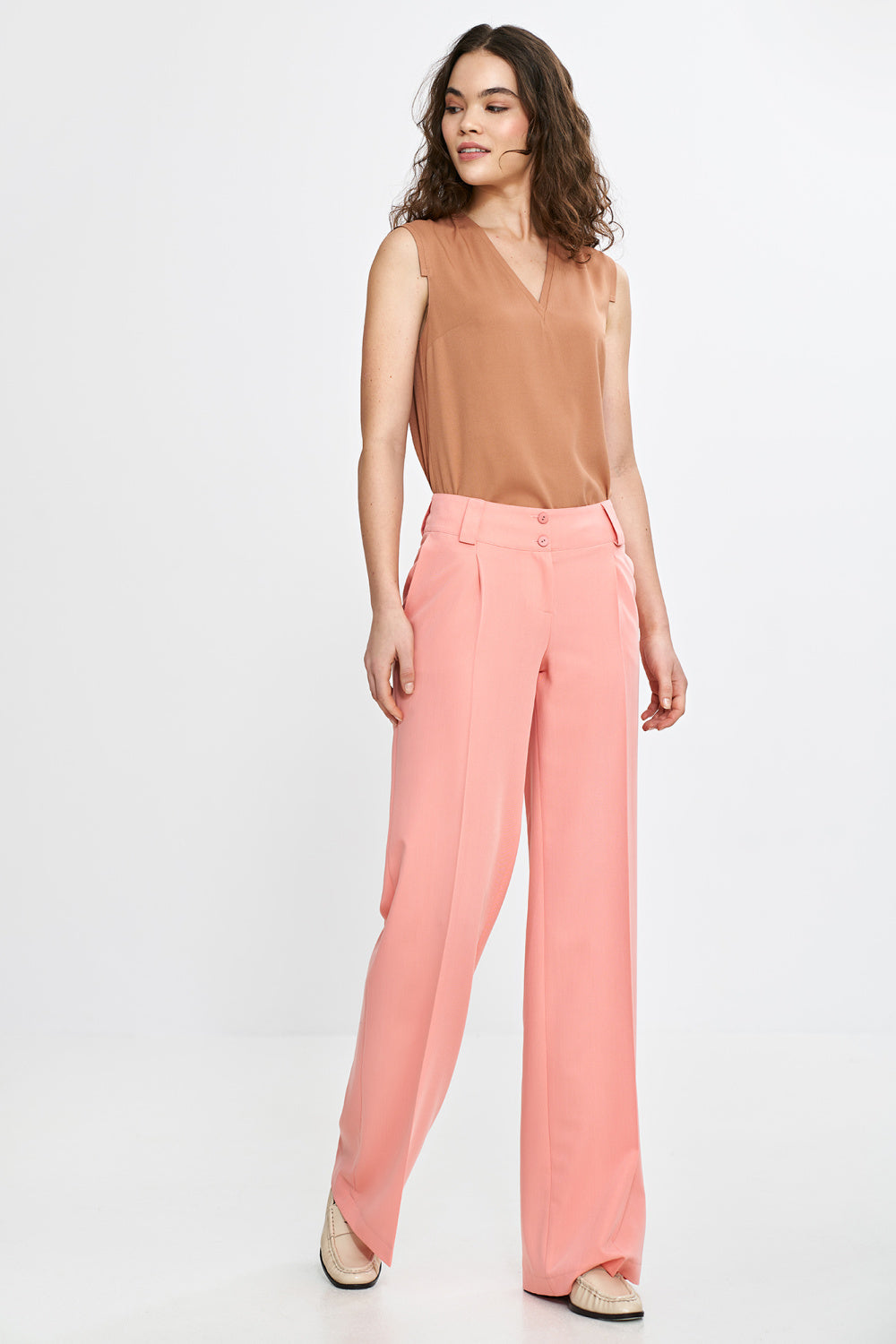 Nife Salmon Wide Leg Trousers - view 2