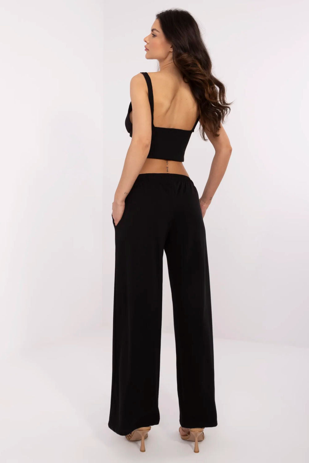 Relevance Black Straight Cotton Joggers - view 2