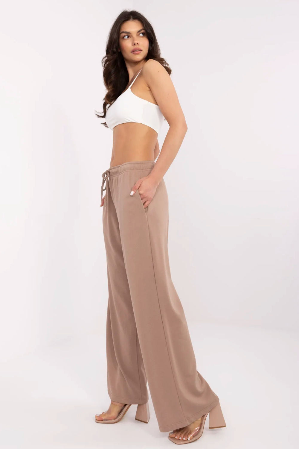 Relevance Dark Beige Cotton Joggers - view 2