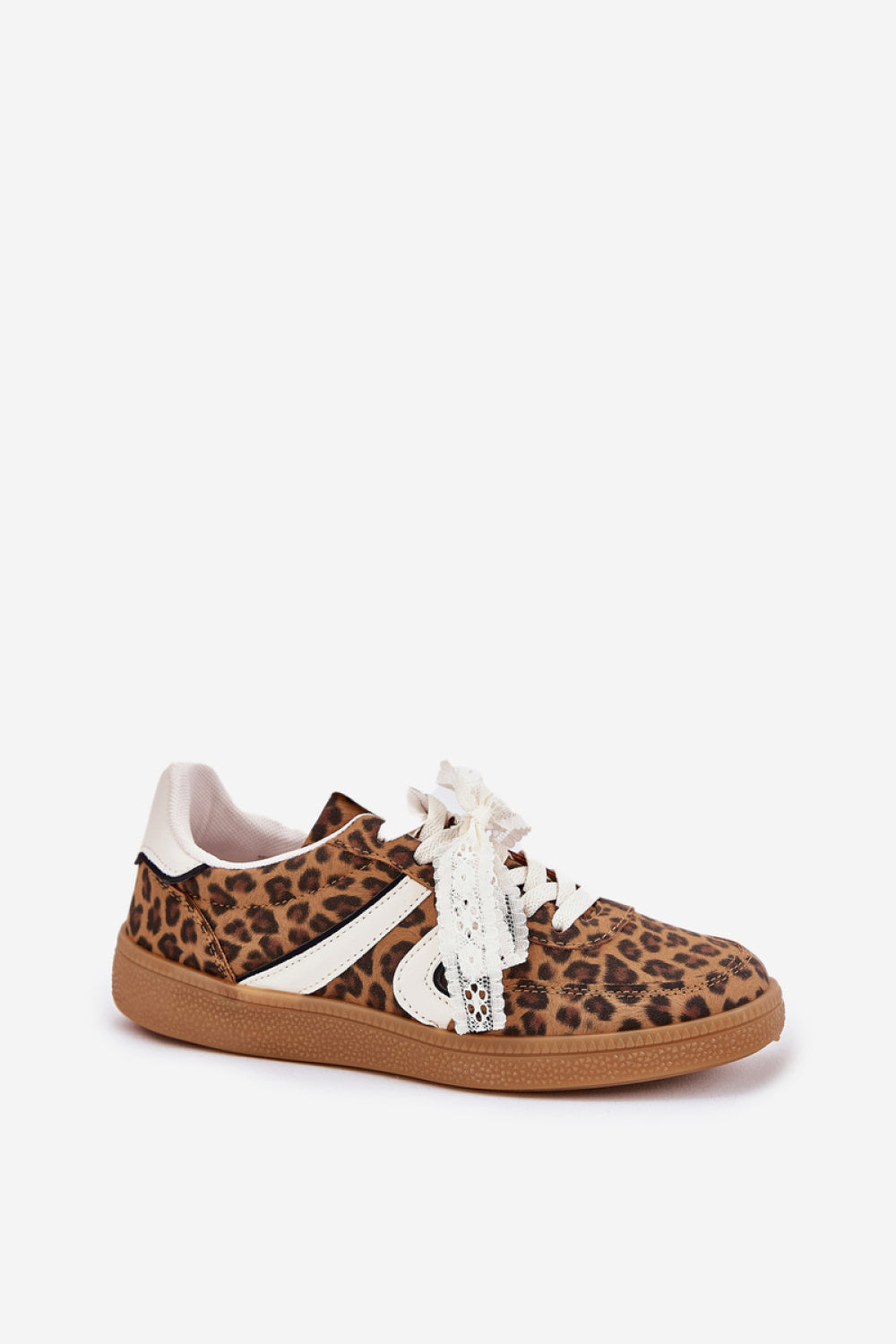 Step In Style Leopard Print Lace Trainers - view 2