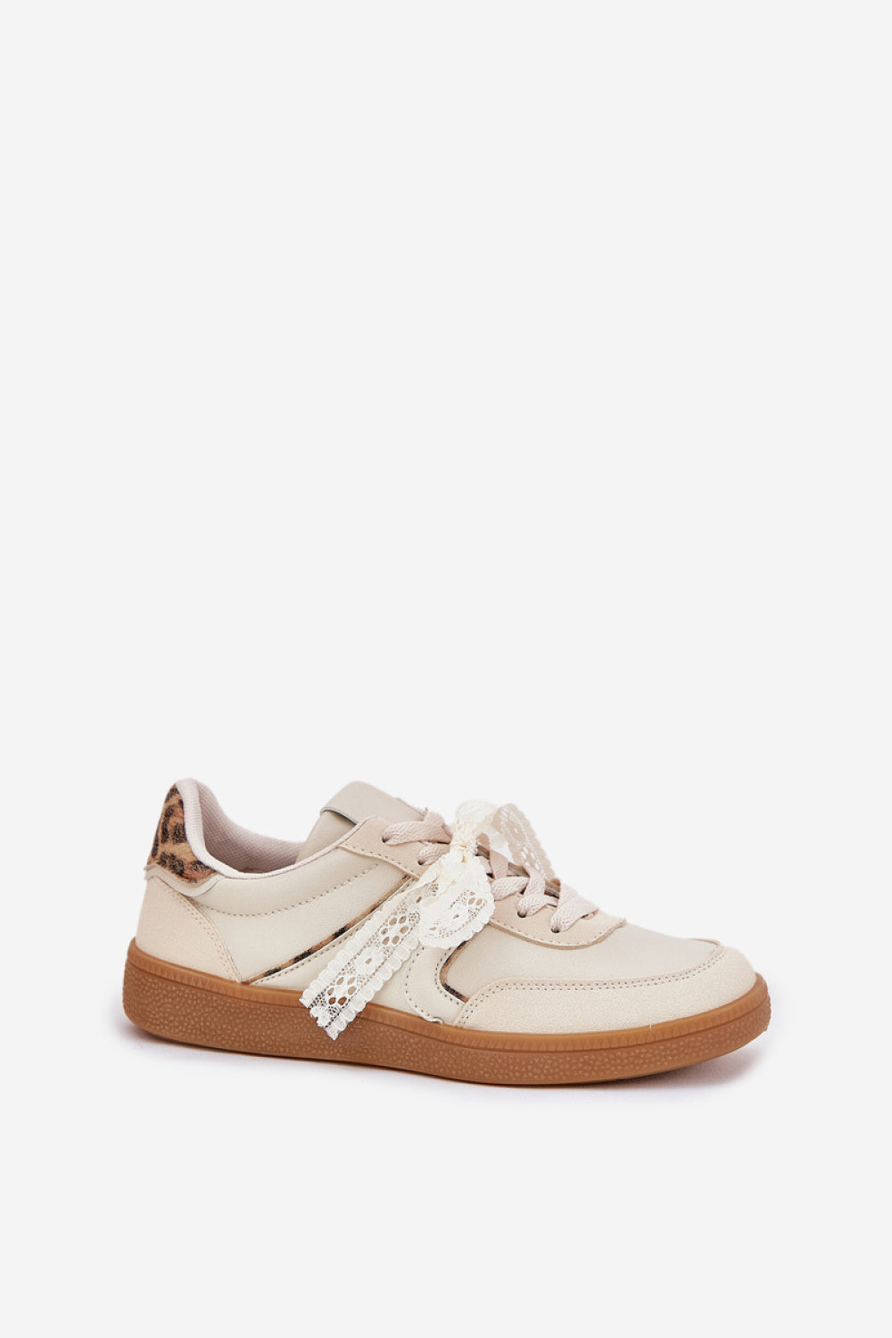 Step In Style Leopard Print Lace Trainers - view 2