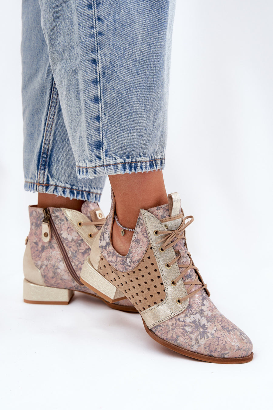 Step In Style Maciejka Gold Leather Boots