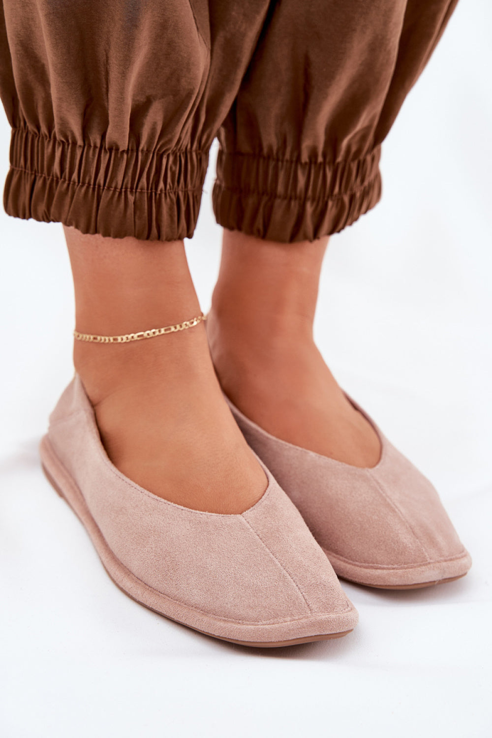 Step In Style Pink Suede Ballet Flats - view 3