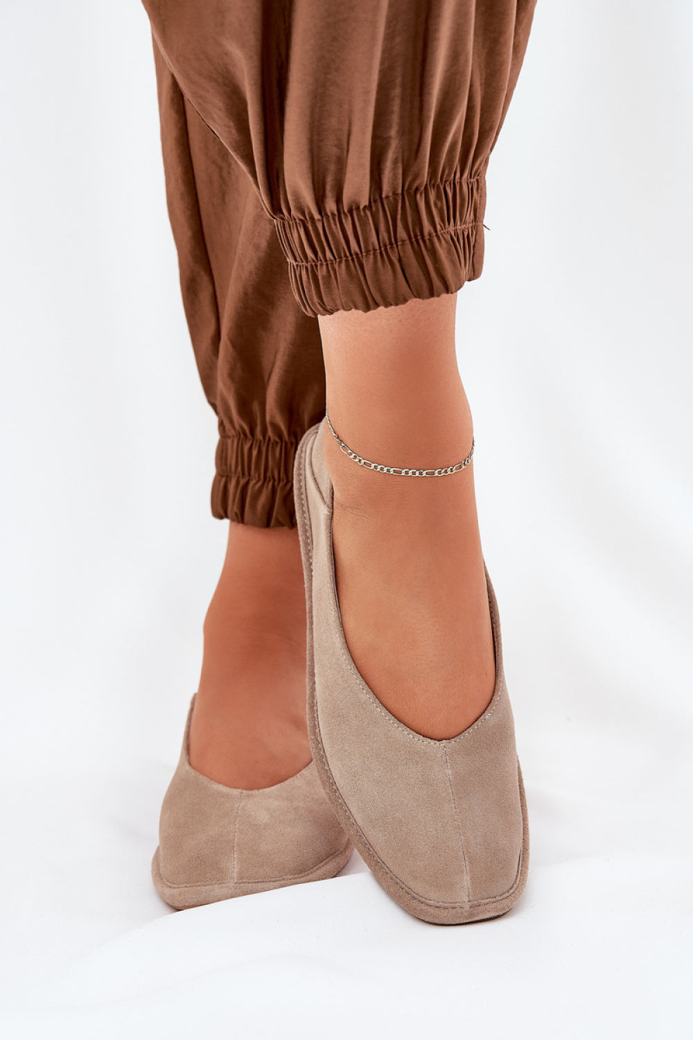 Step In Style Beige Suede Ballet Flats - view 3