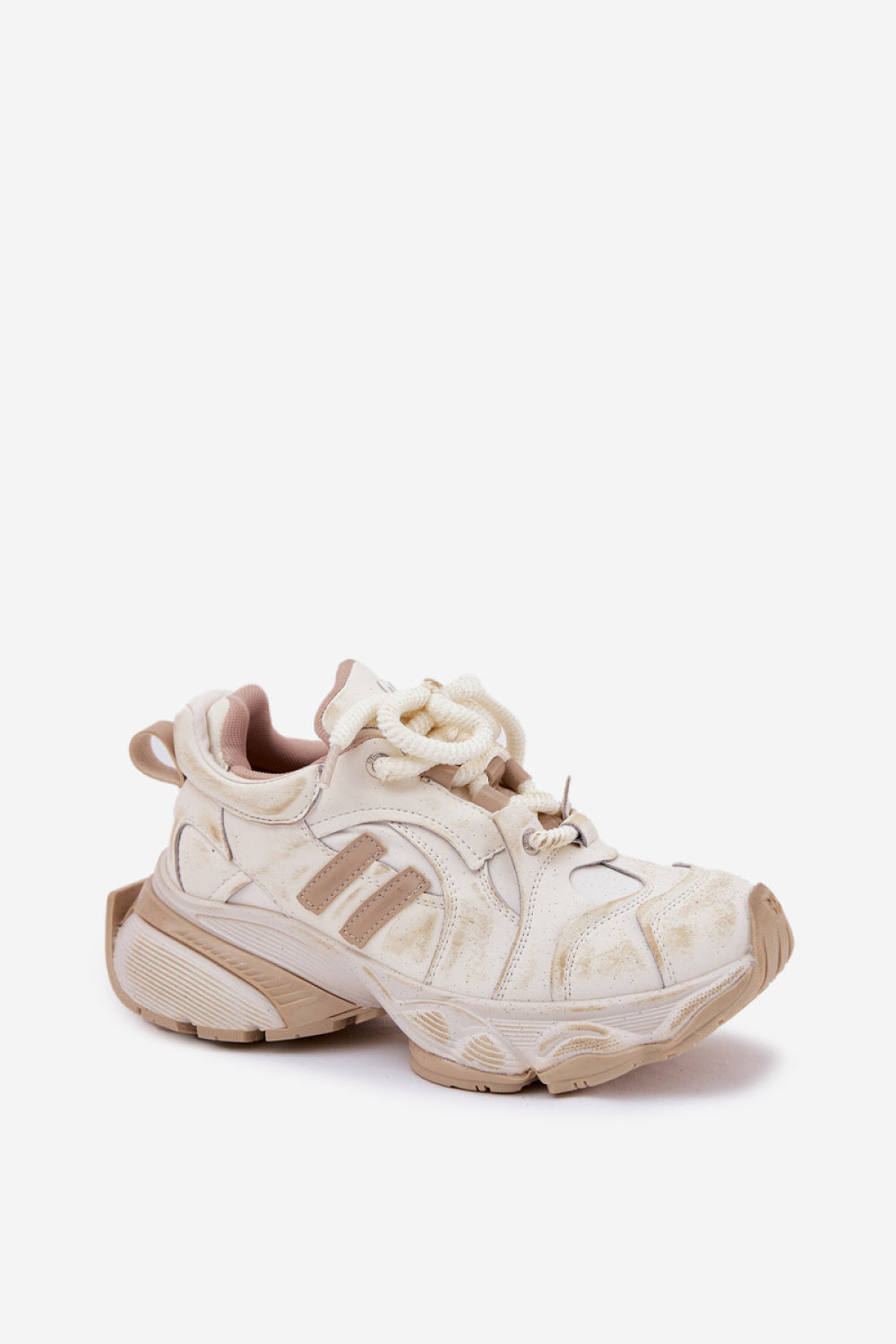 Step In Style Beige Sequin Trainers - view 2