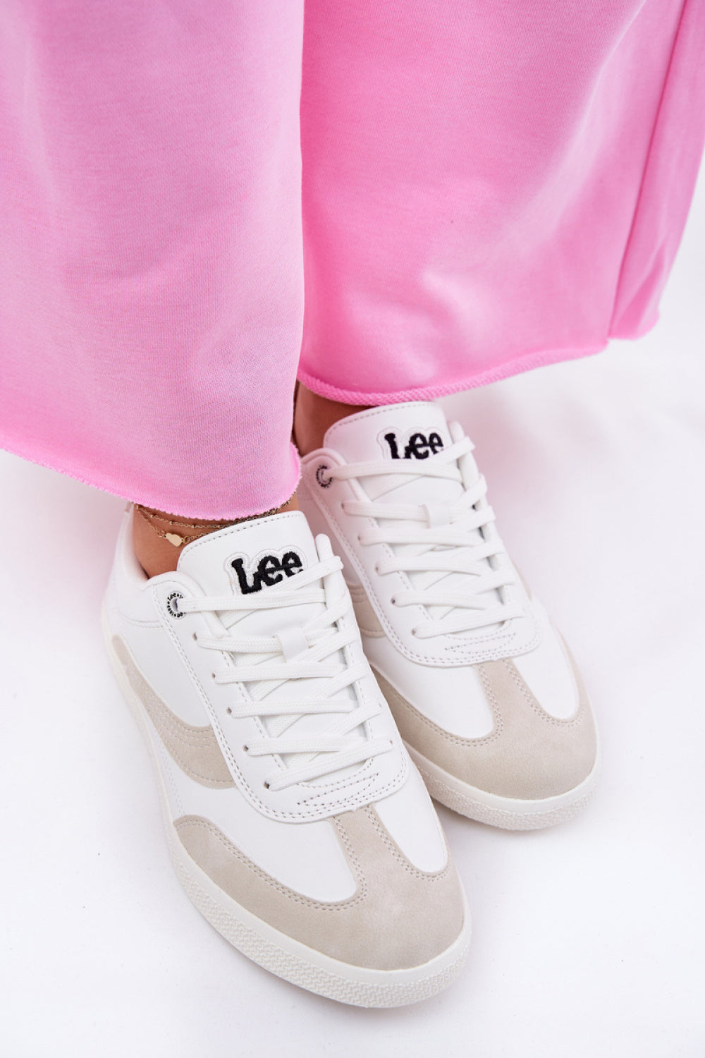 Step In Style White Faux Leather Trainers - view 3
