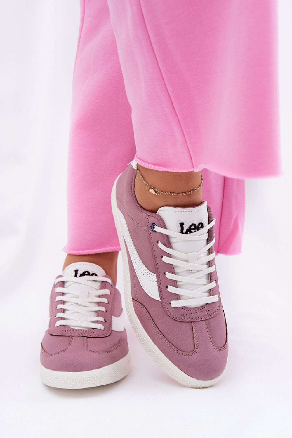 Step In Style Violet Faux Leather Trainers - view 3