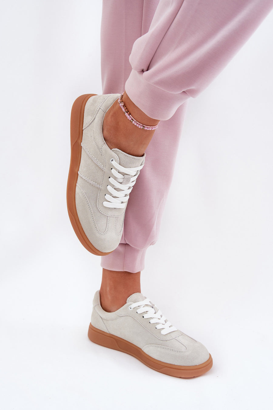 Step In Style Grey Suede Trainers