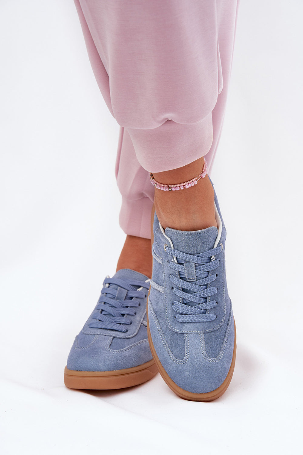 Step In Style Blue Suede Trainers