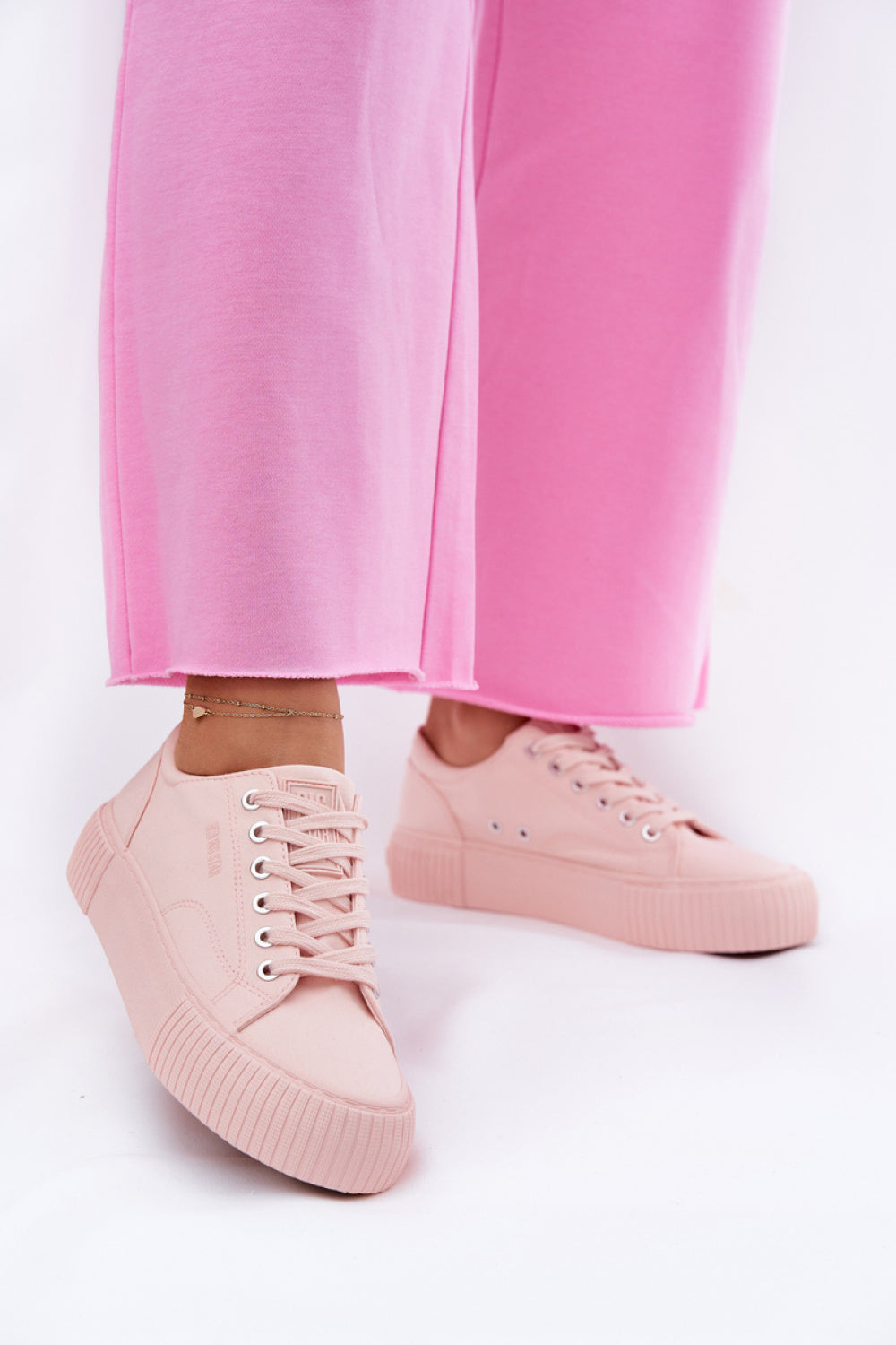 Step In Style Pink Platform Trainers