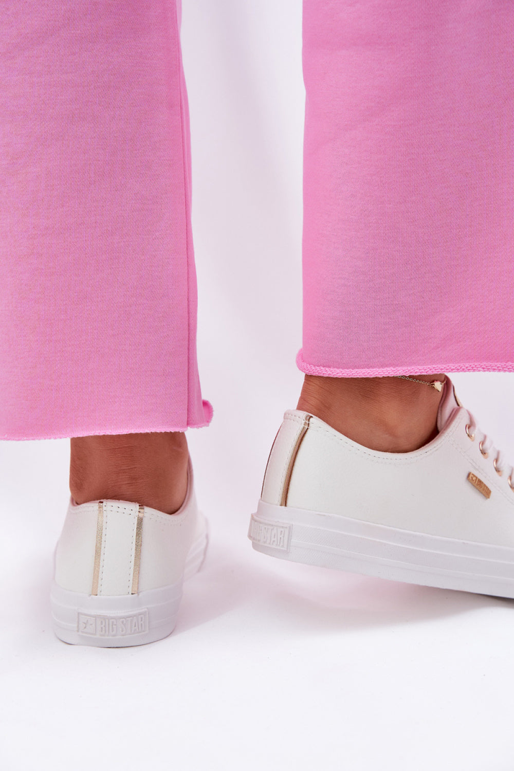 Step In Style White Faux Leather Trainers - view 3