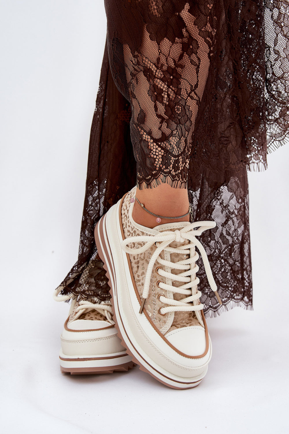 Step In Style Beige Platform Trainers - view 3
