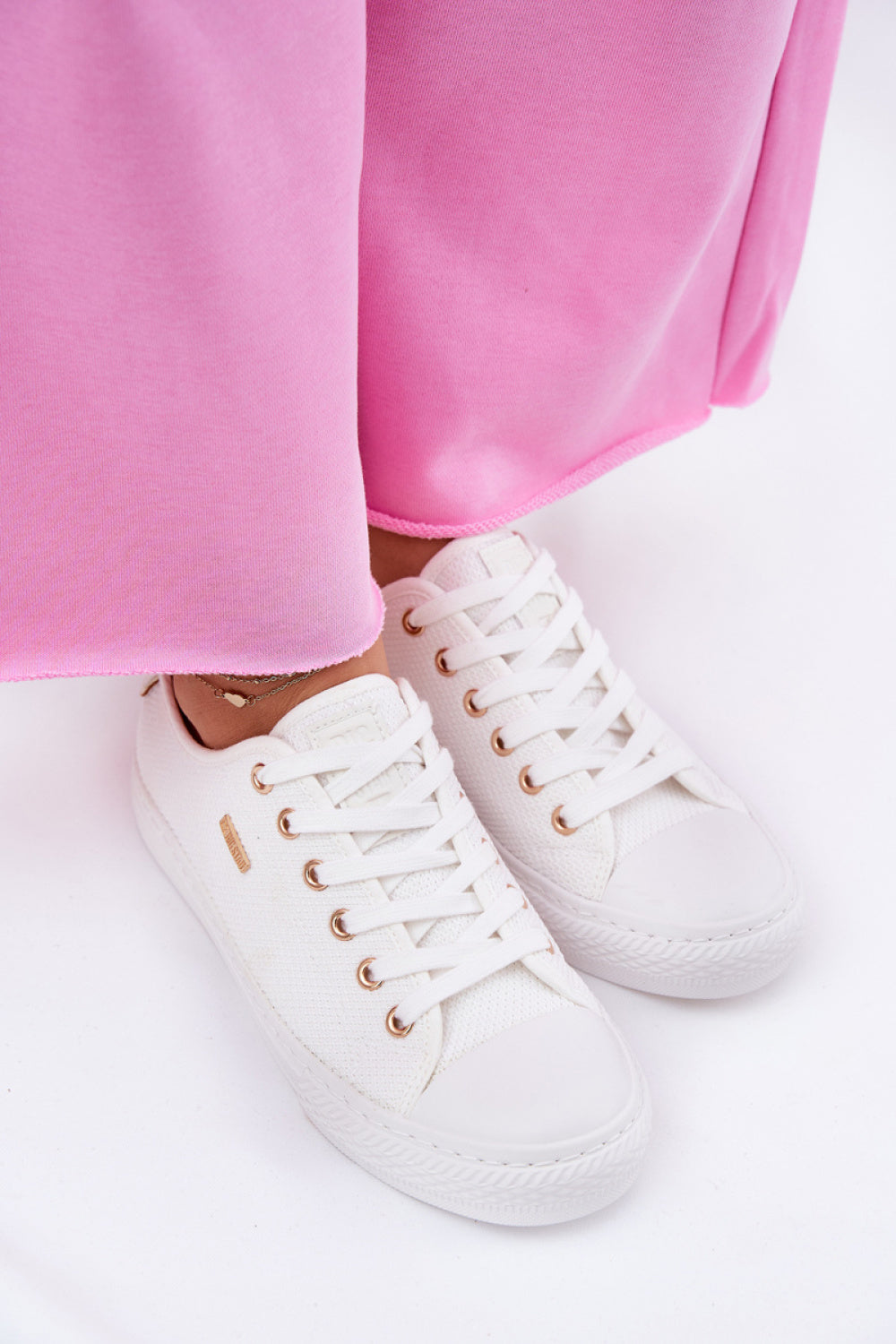 Step In Style White Trainers with Round Toe - view 3