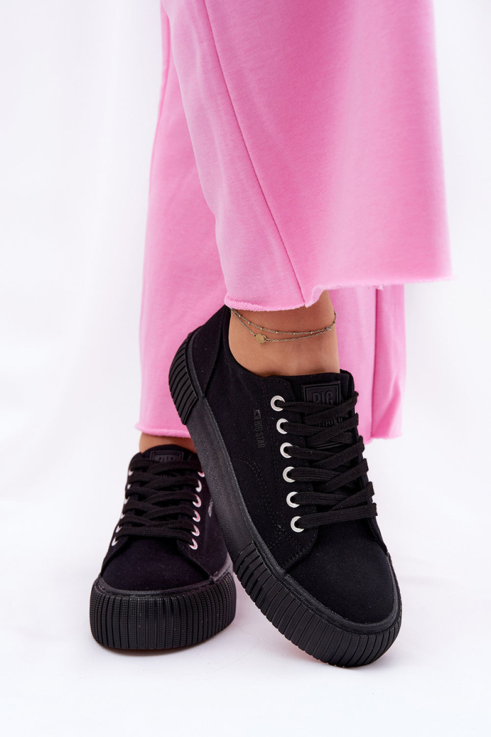 Step In Style Black Platform Trainers - view 3