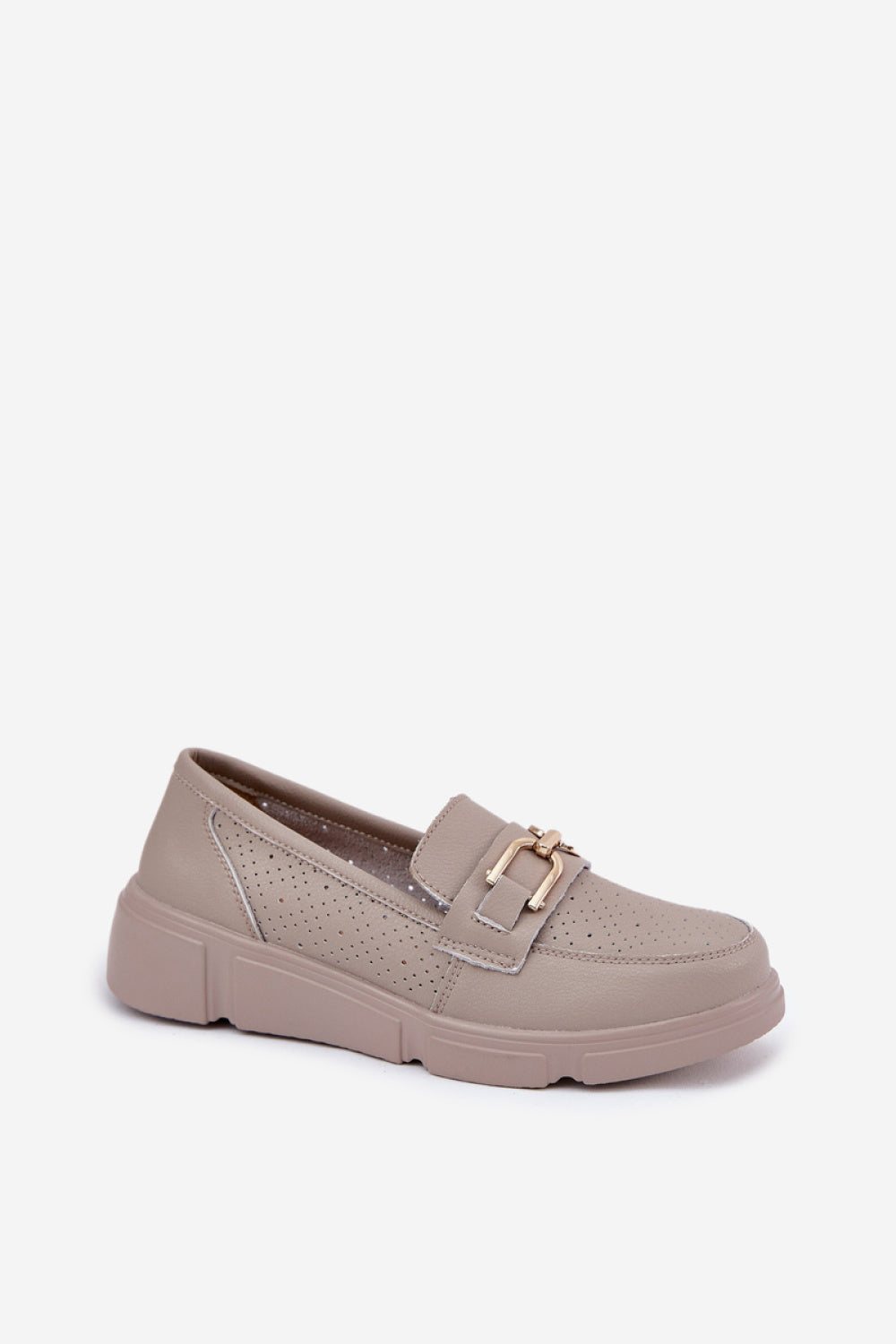 Step In Style Vinceza Dark Beige Leather Wedge Moccasins - view 2