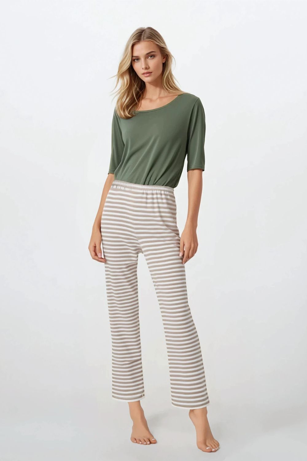 Momenti Per Me Forest Whispers Green Cotton Pyjamas