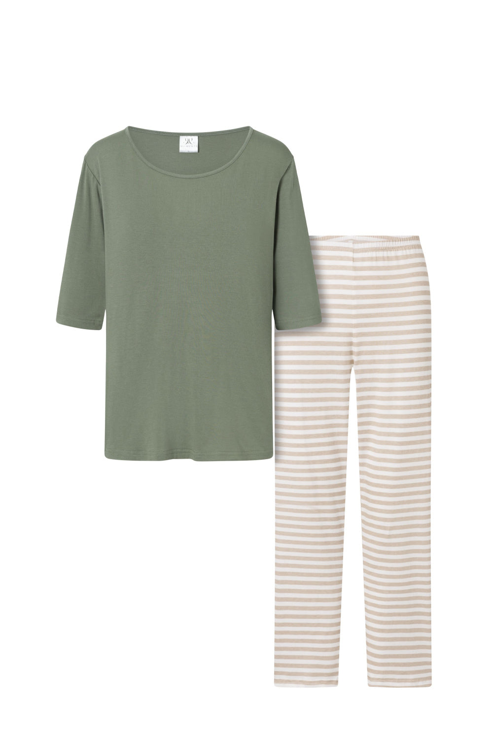 Momenti Per Me Forest Whispers Green Cotton Pyjamas - view 2