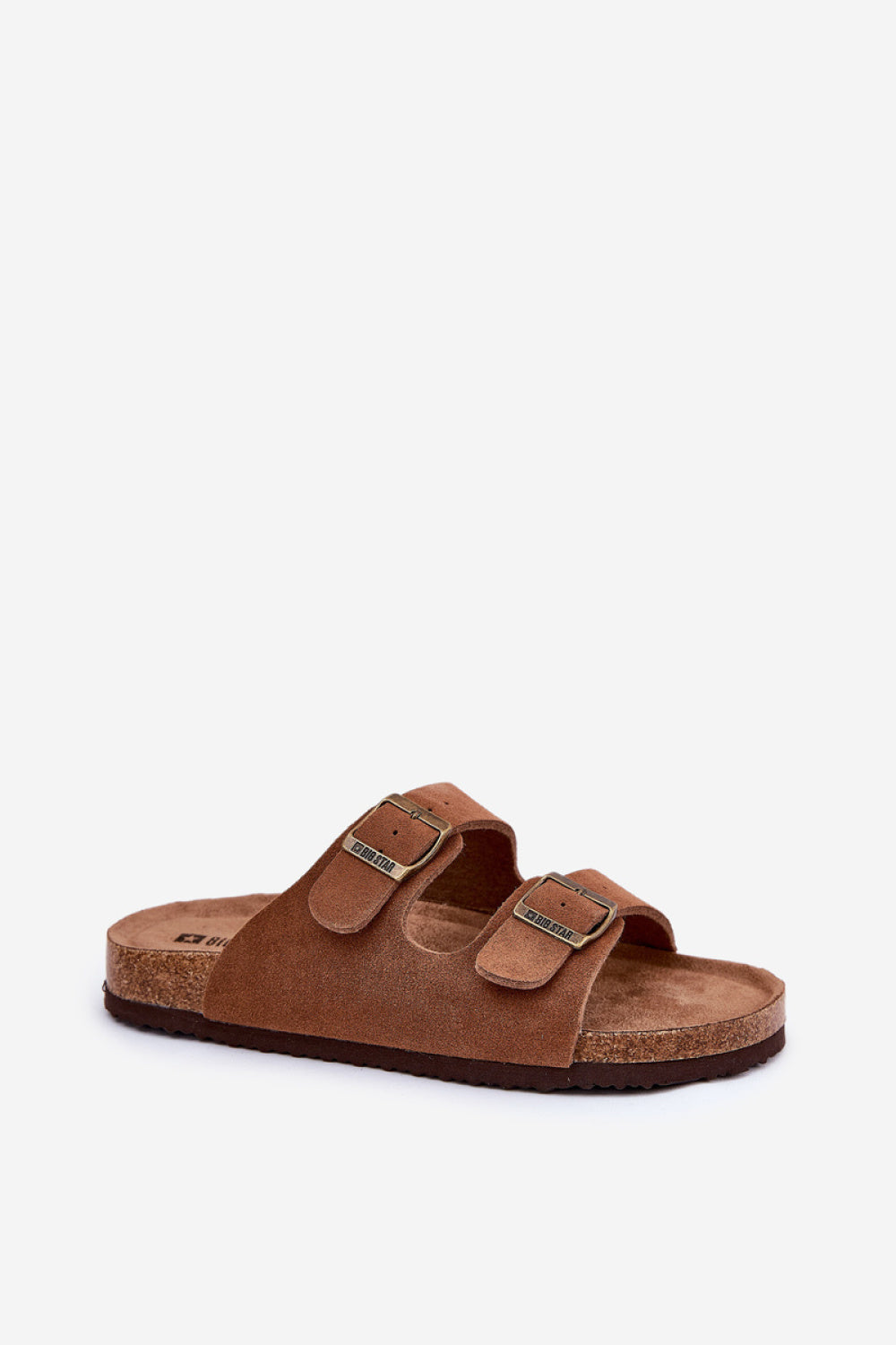 Step In Style Brown Suede Platform Flip Flops with Buckle - view 2