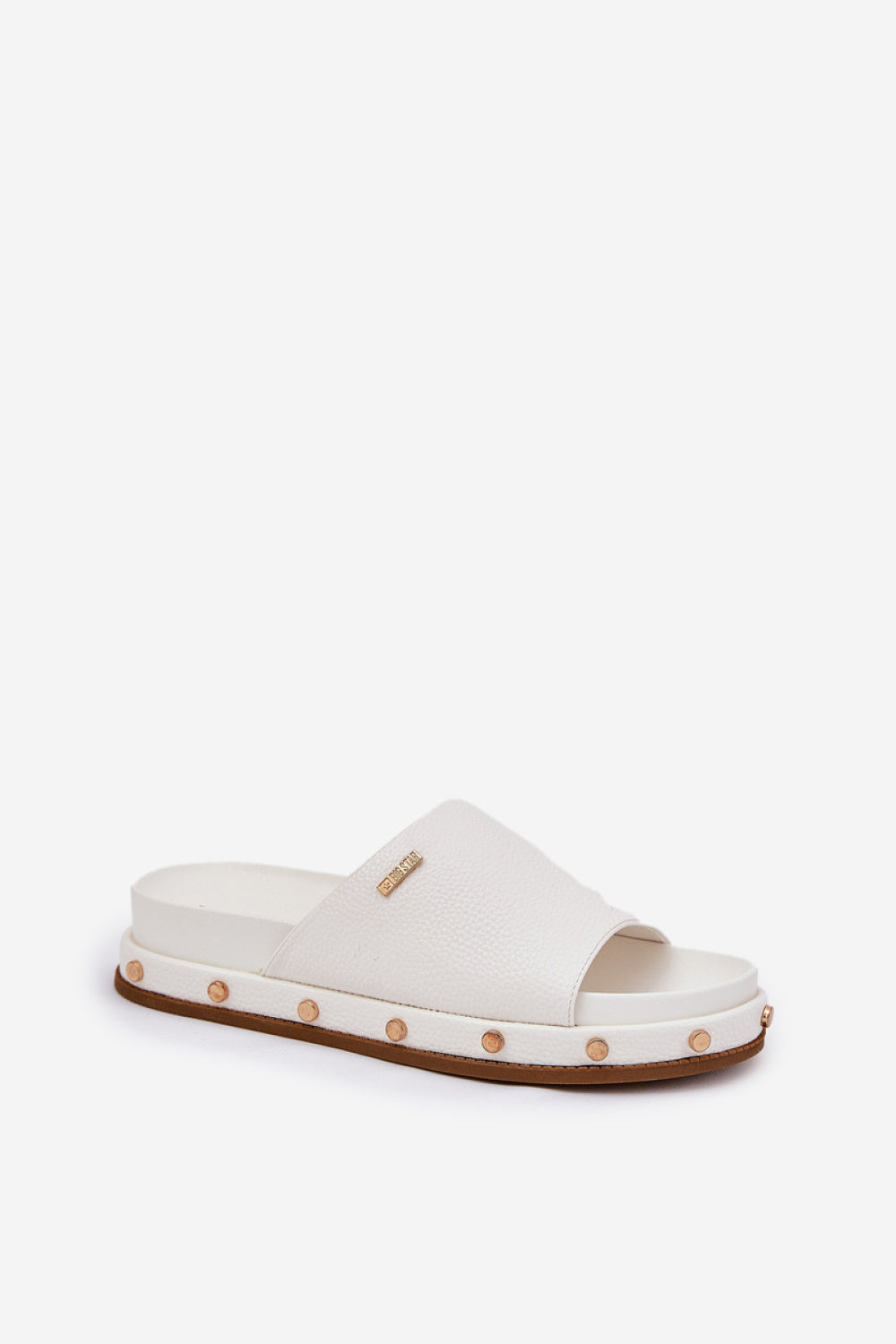 Step In Style White Faux Leather Platform Sandals - view 2