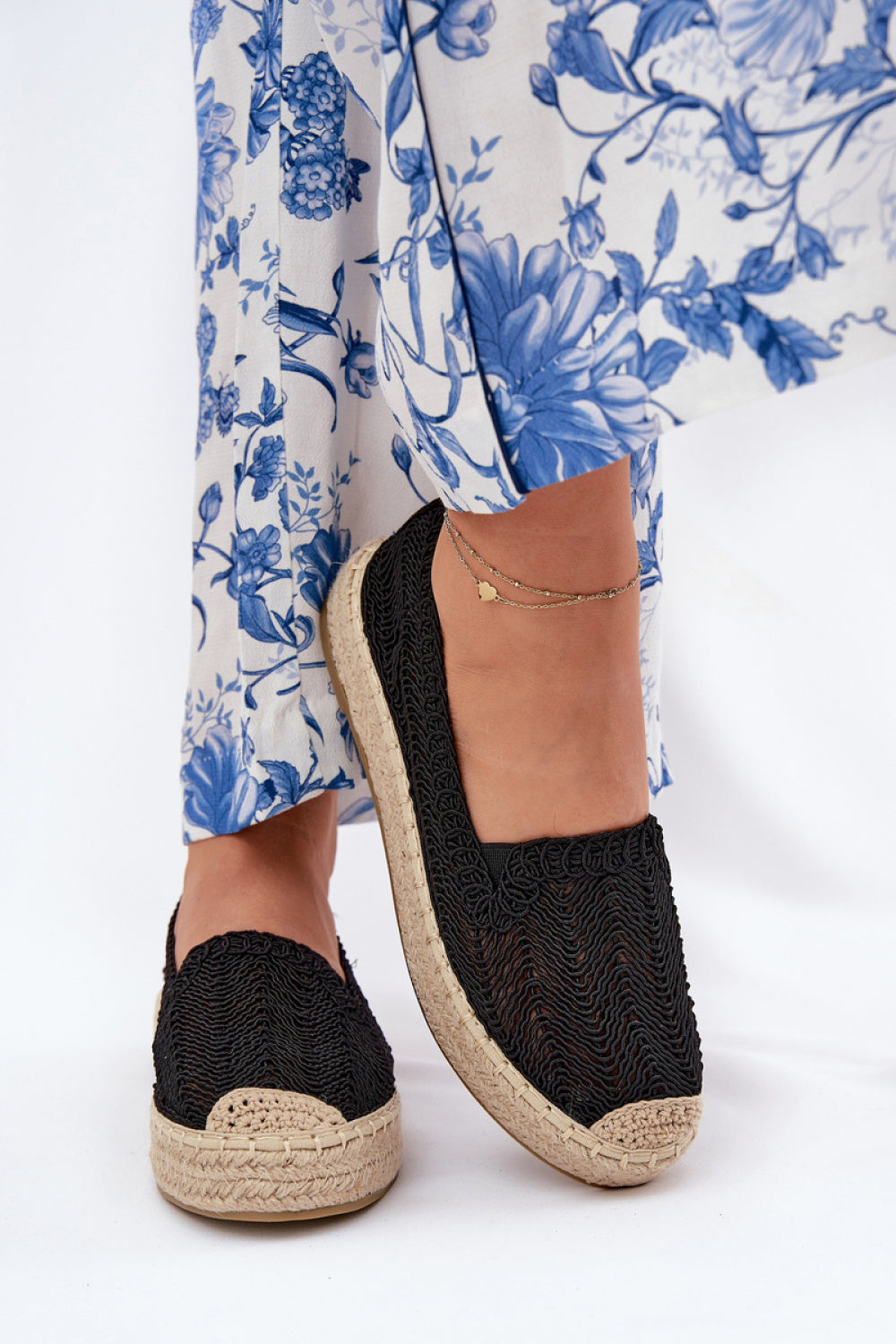 Step In Style Vinceza Black Platform Espadrilles