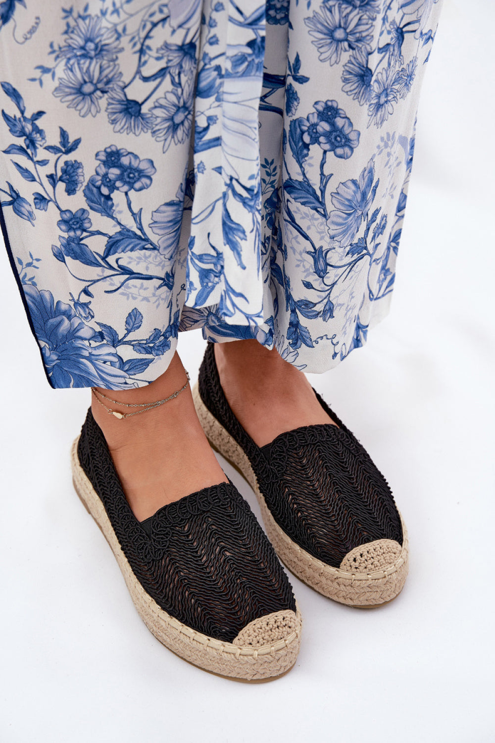 Step In Style Vinceza Black Platform Espadrilles - view 3