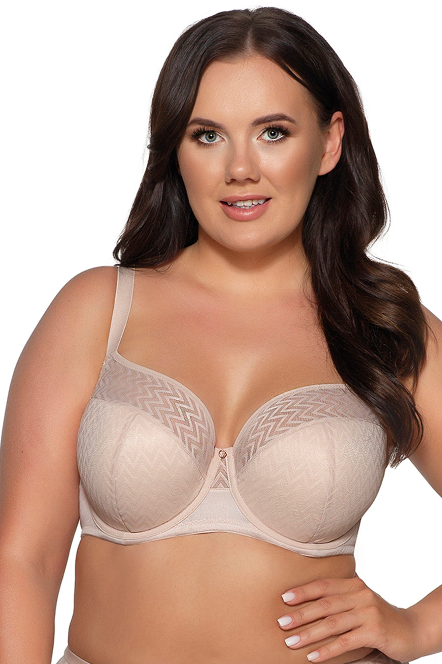 Ava Inessa Beige Mesh Underwired Semi-Soft Bra