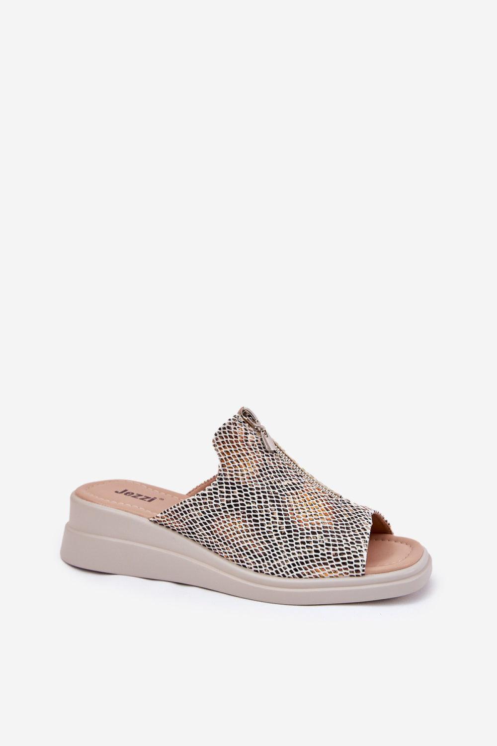 Step In Style Irriva Beige Faux Leather Wedge Sandals - view 2