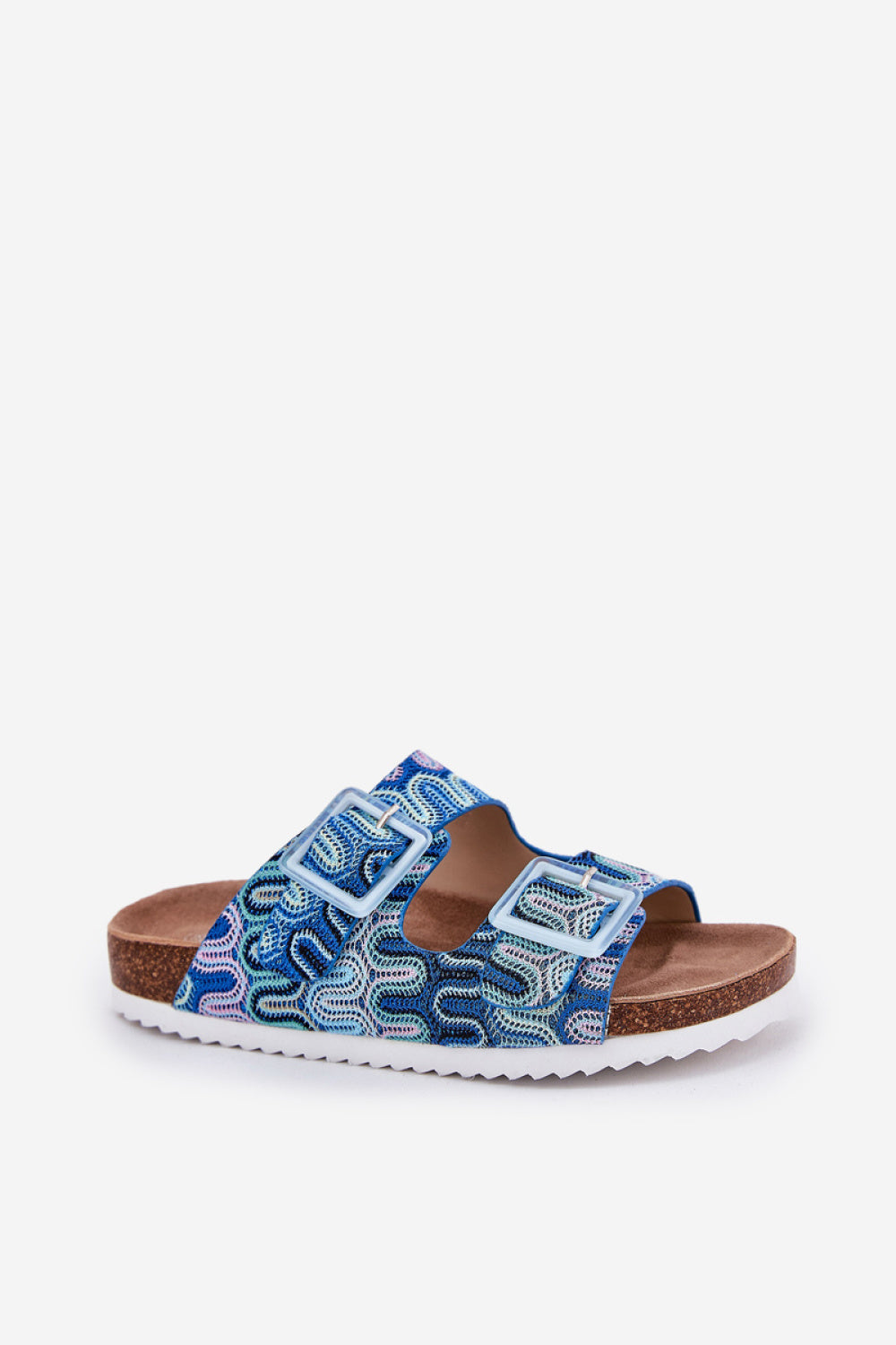 Step In Style Blue Suede Platform Flip Flops - view 2