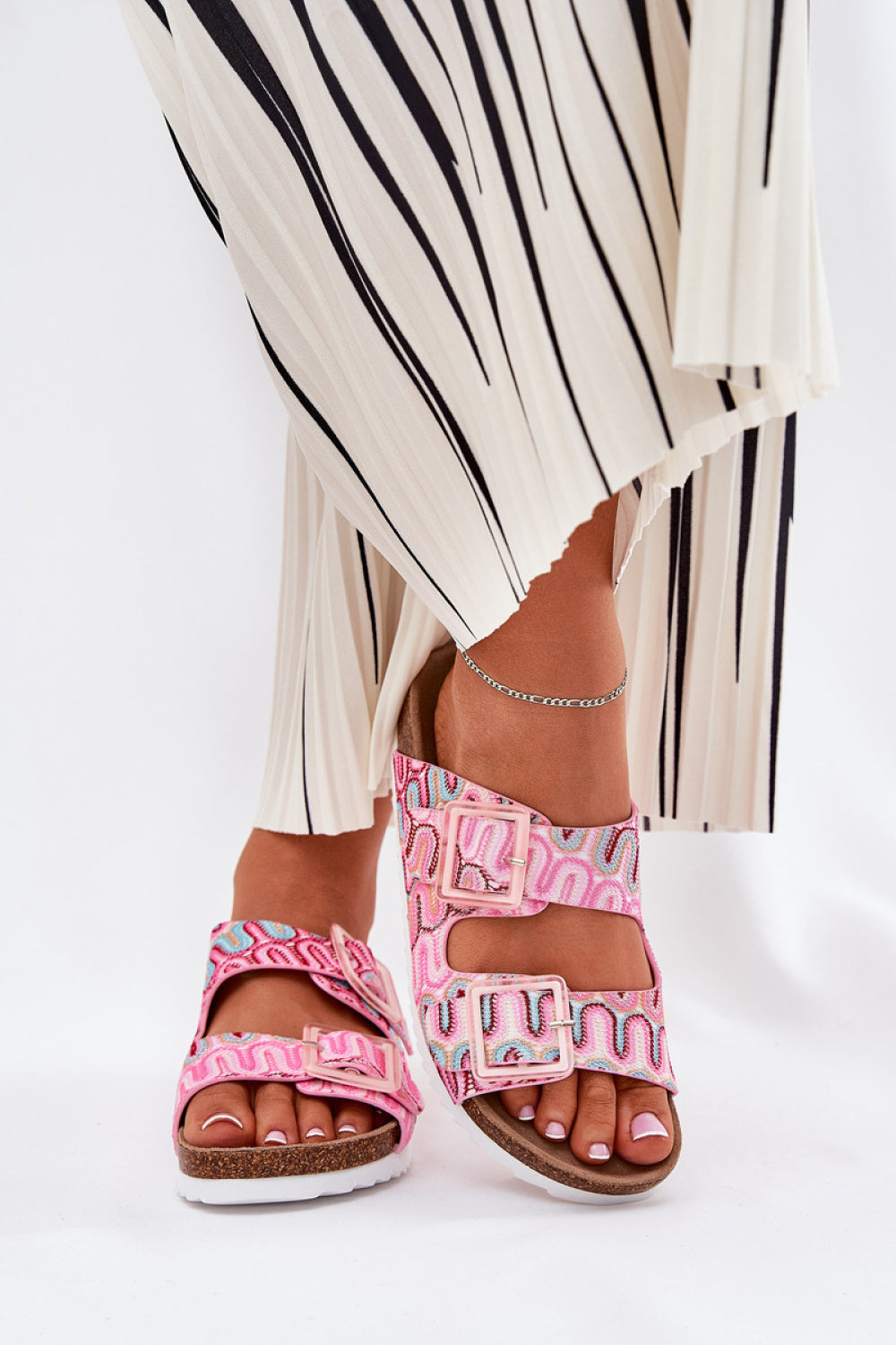 Step In Style Pink Sequin Platform Flip Flops