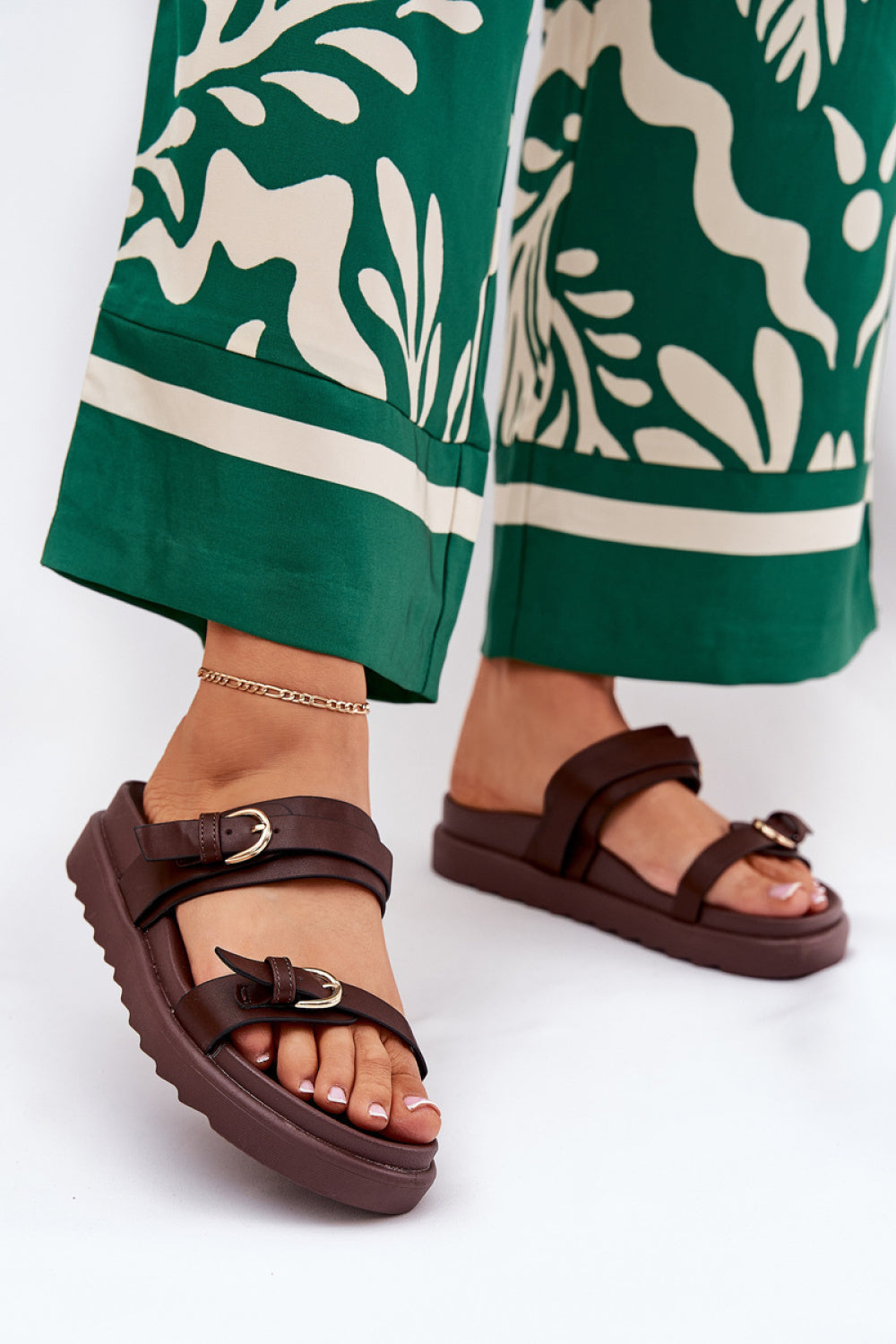 Step In Style Wernone Brown Platform Sandals
