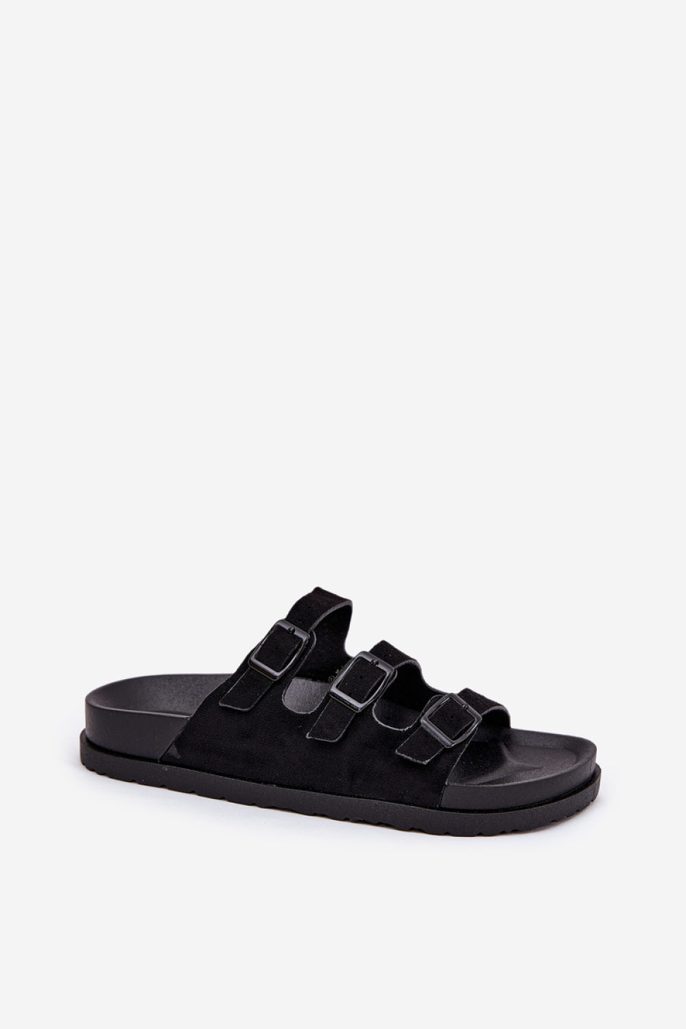 Step In Style Uliri Black Faux Suede Flip Flops - view 2