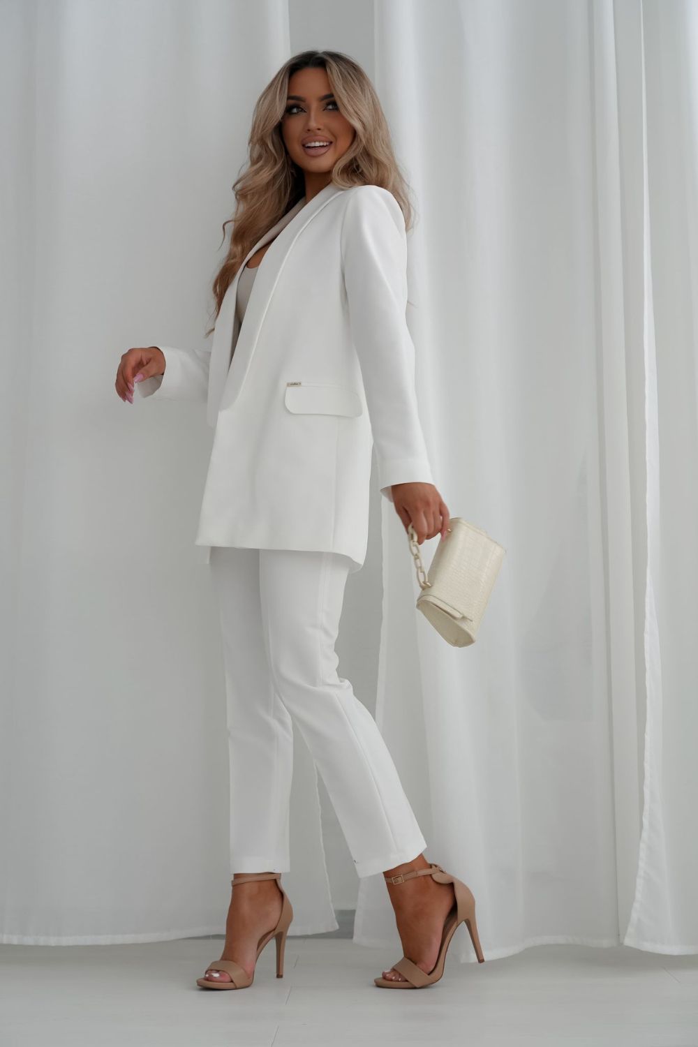 Cabba Ecru High Waisted Trousers - view 2