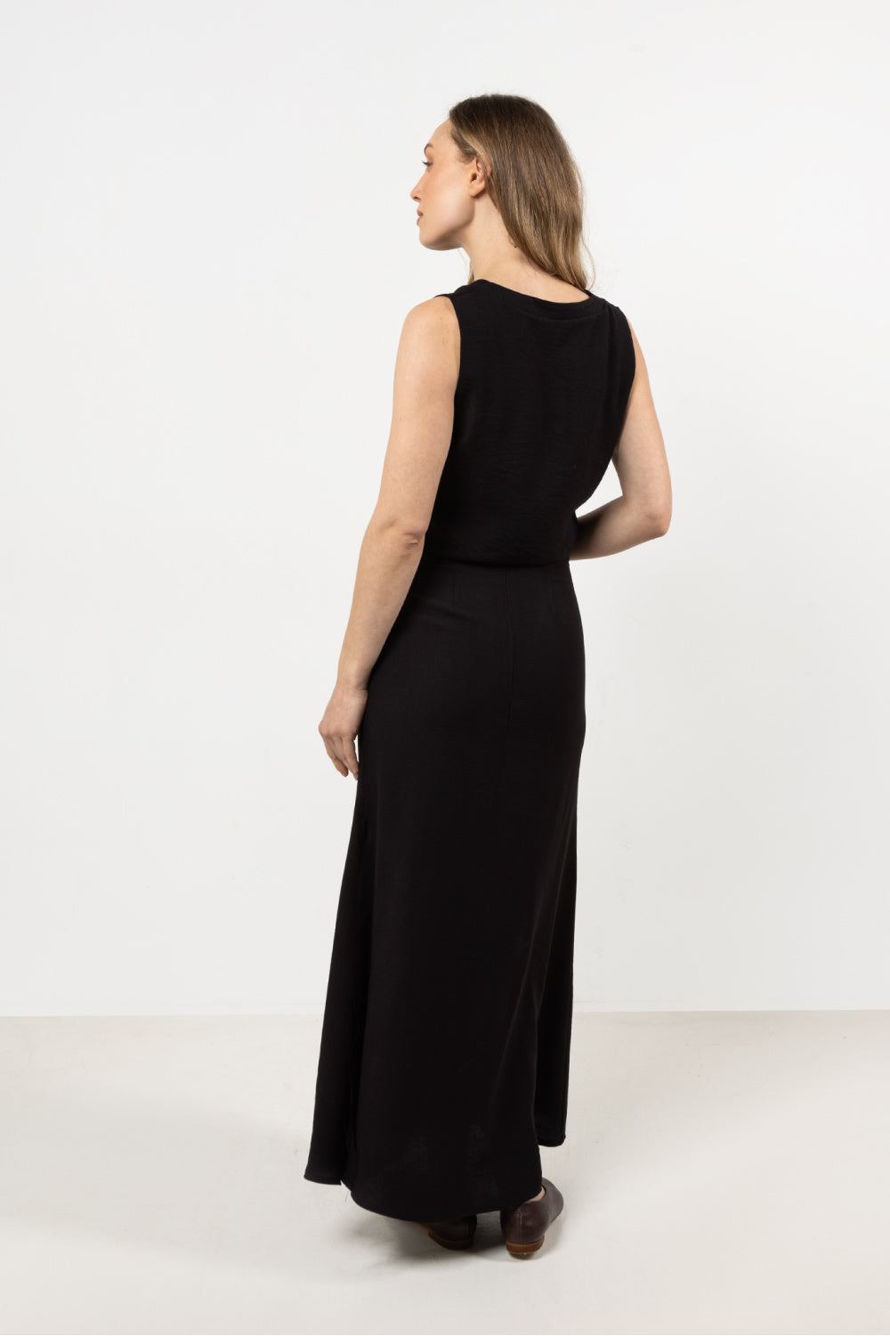 Awama Black Bodycon V-Neck Blouse - view 3