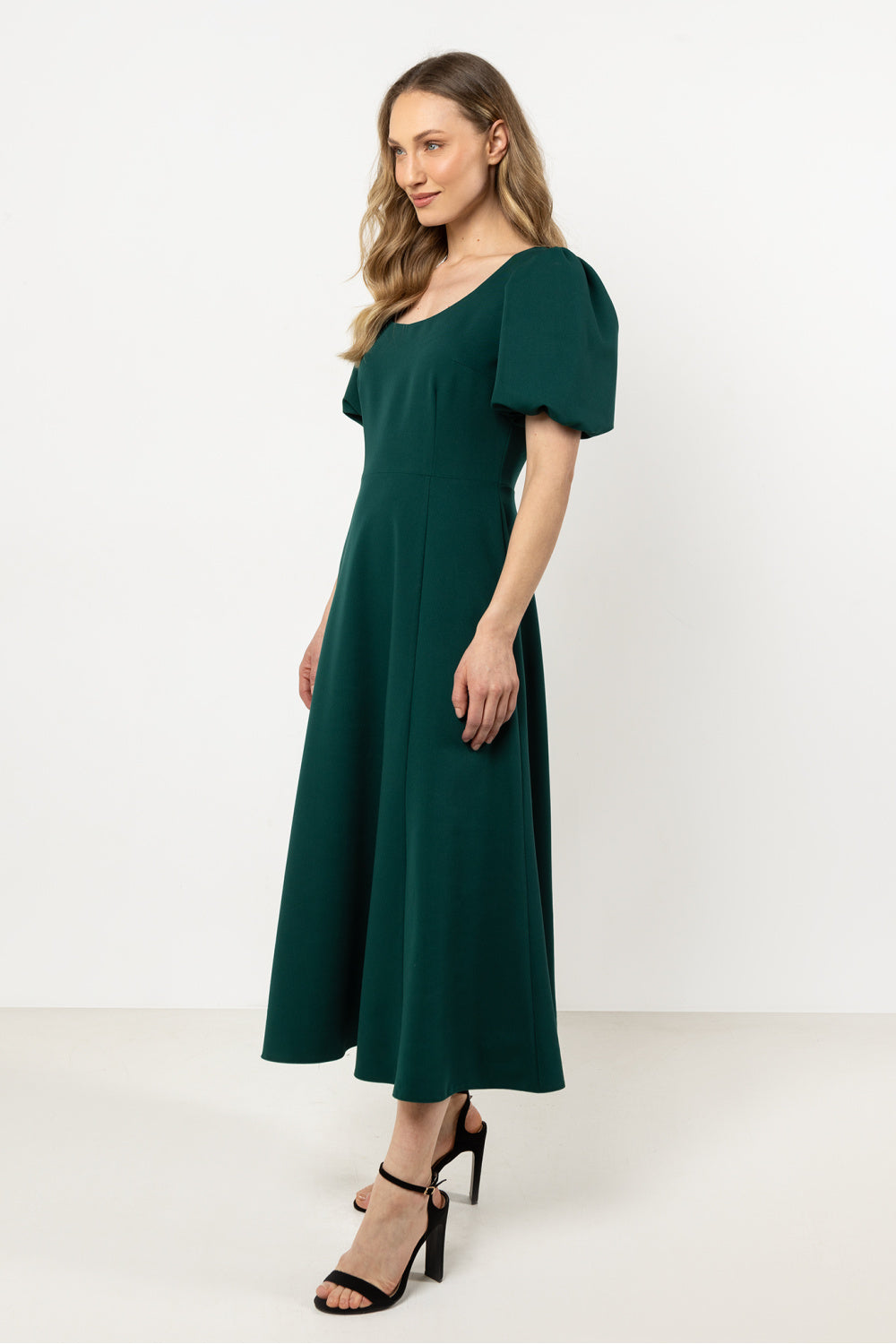 Awama Bottle Green Bodycon Dress - view 2