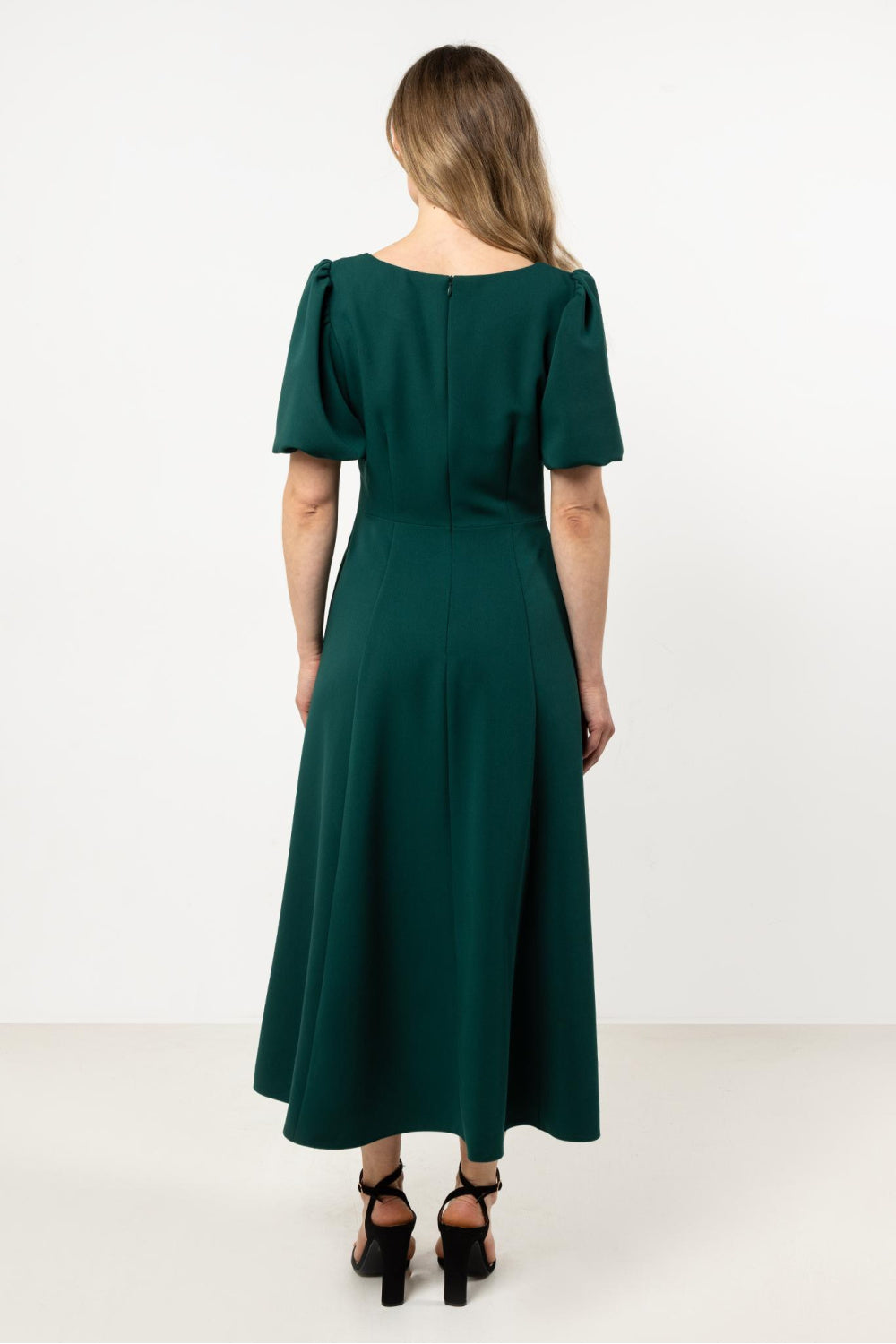 Awama Bottle Green Bodycon Dress - view 3