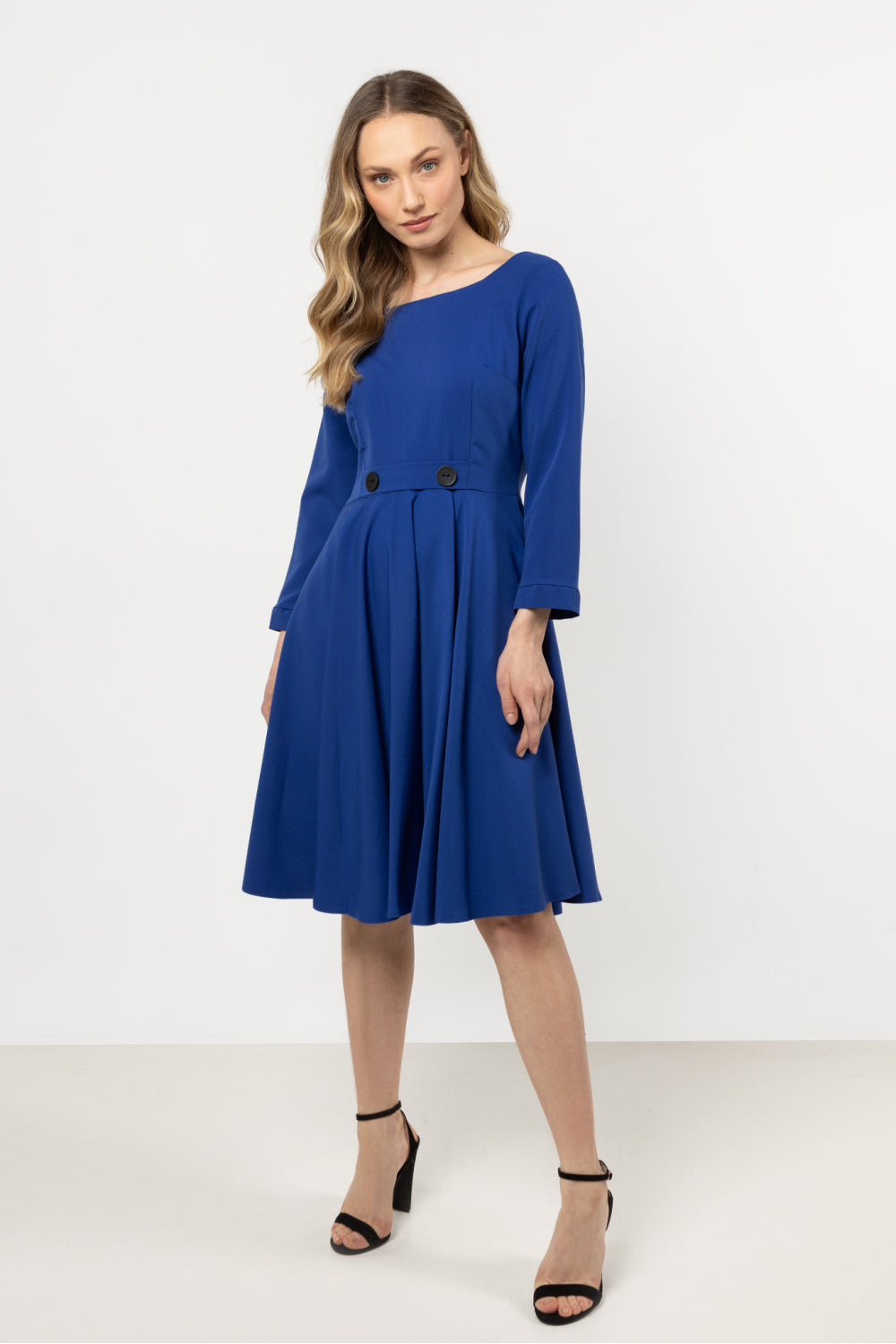 Awama Blue Flared Dress - view 2