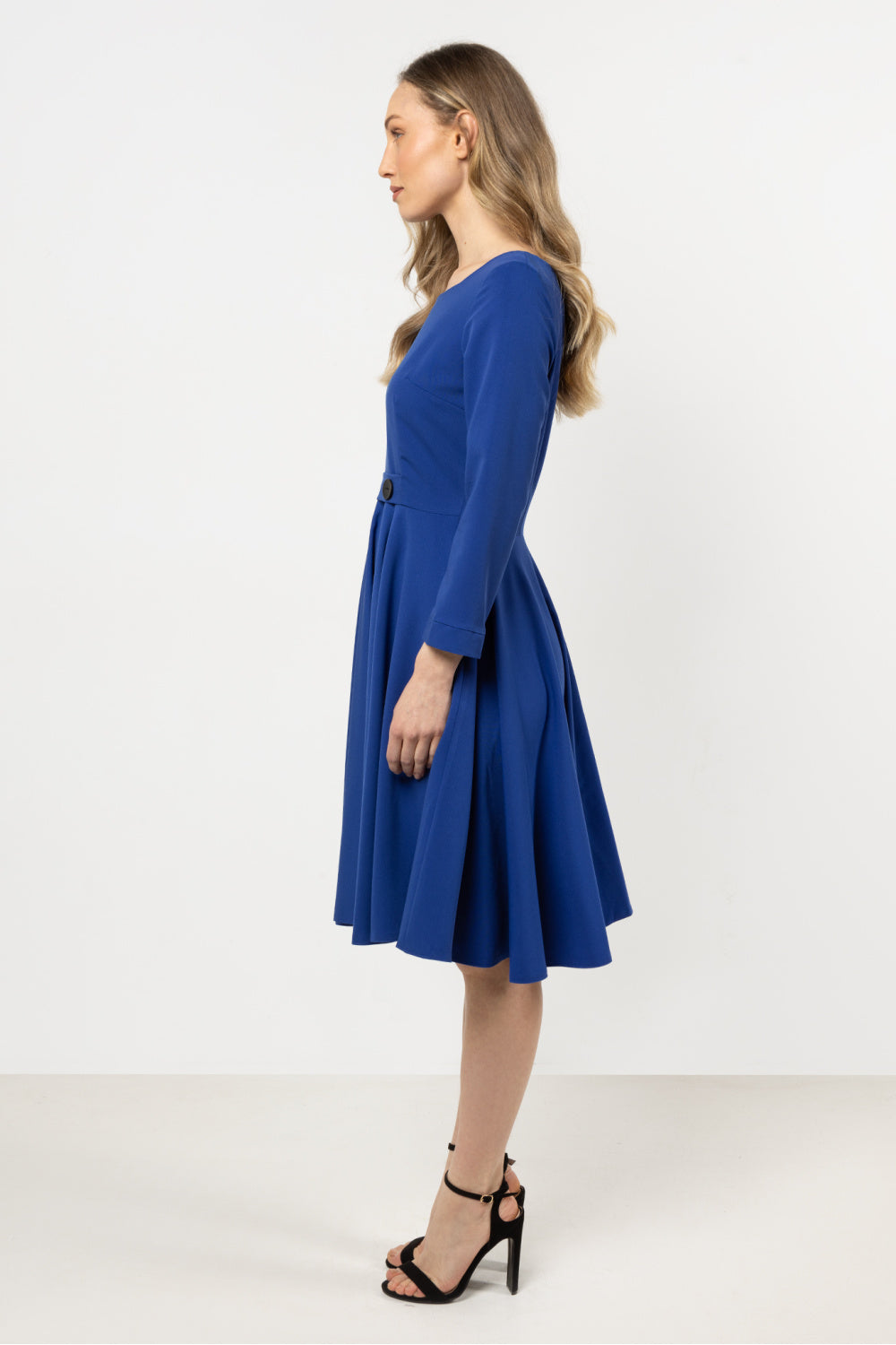 Awama Blue Flared Dress - view 4