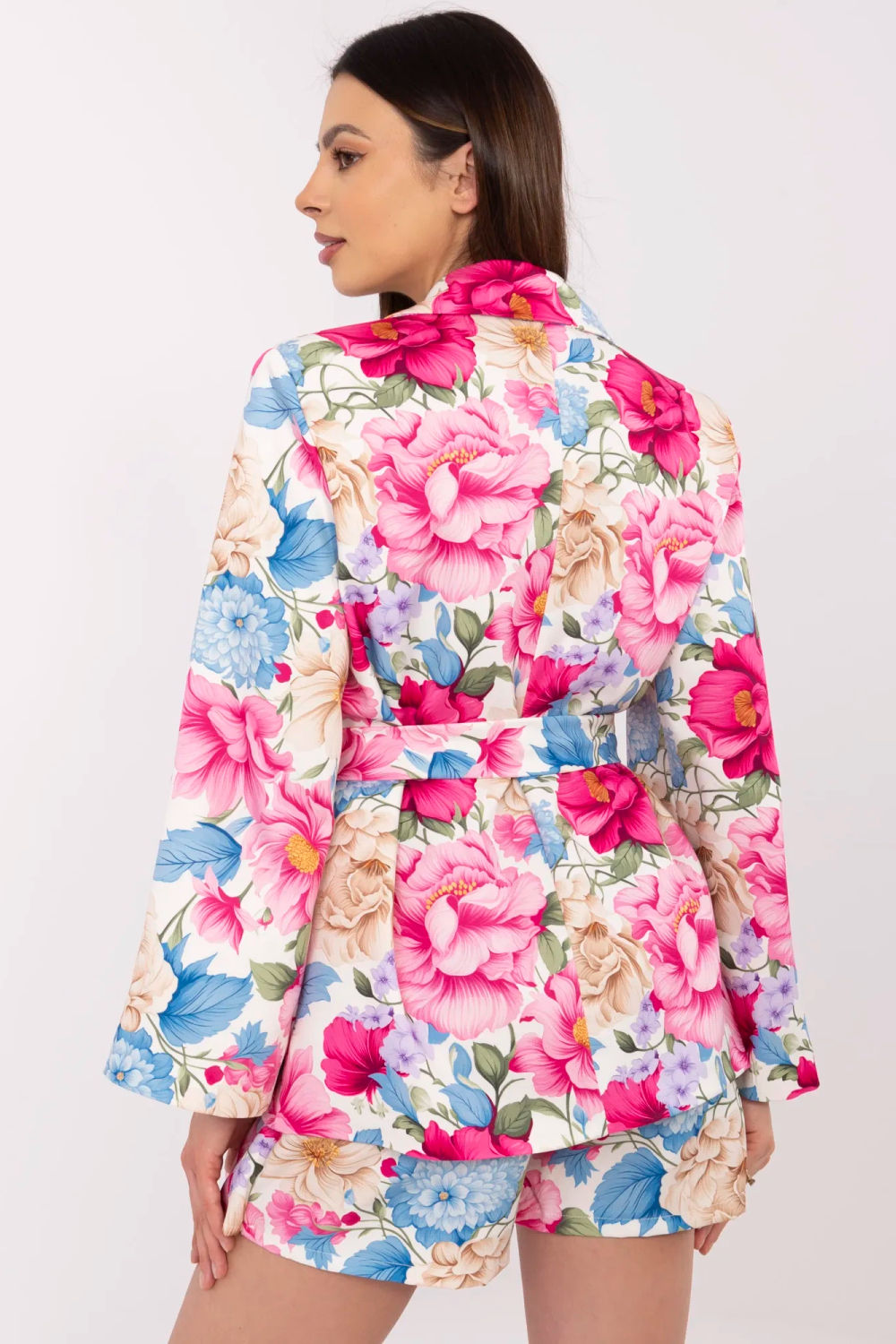 Italy Moda Pink Floral Pleated Co-Ord Set - view 3