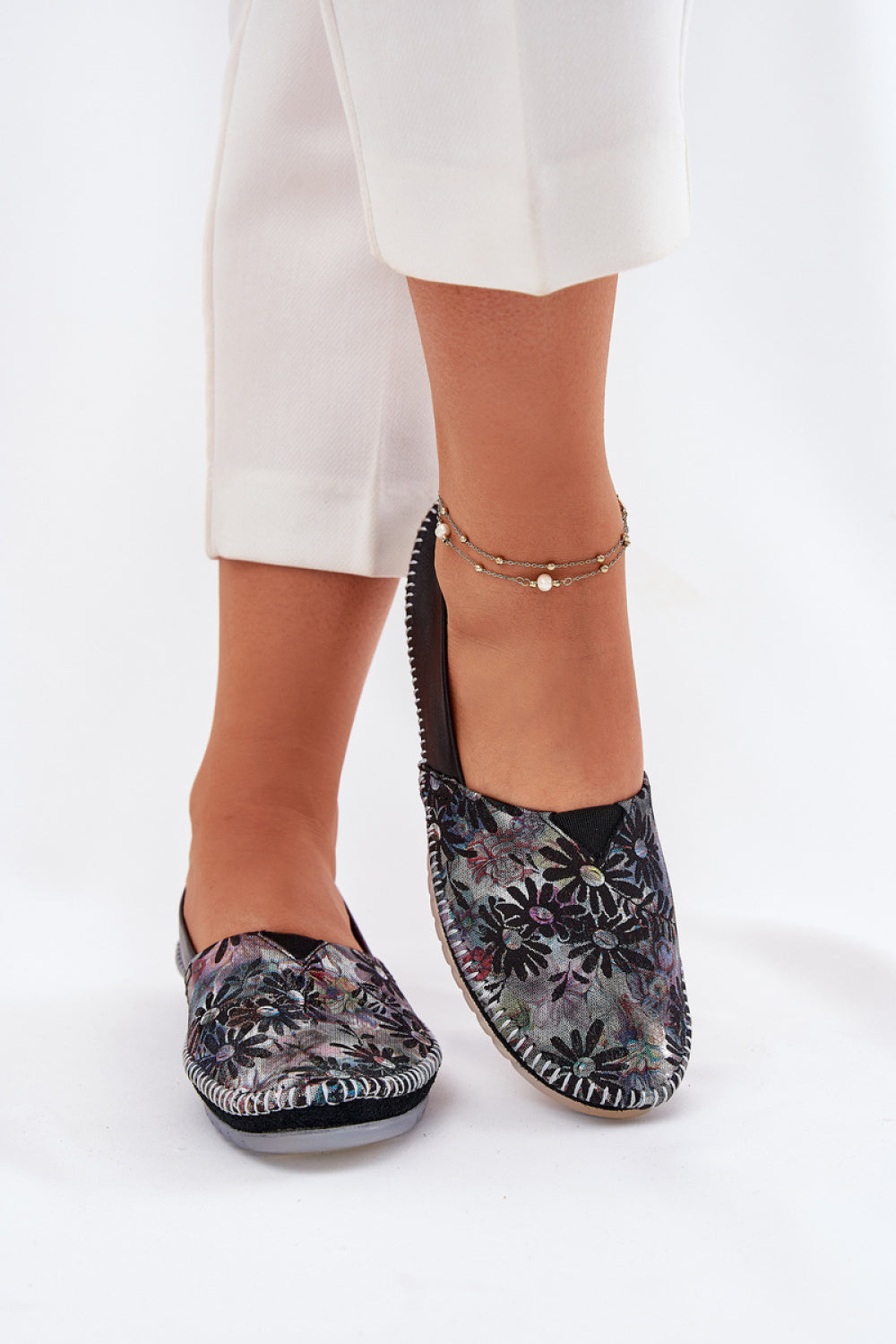 Step In Style Maciejka Black Leather Ballet Flats - view 3