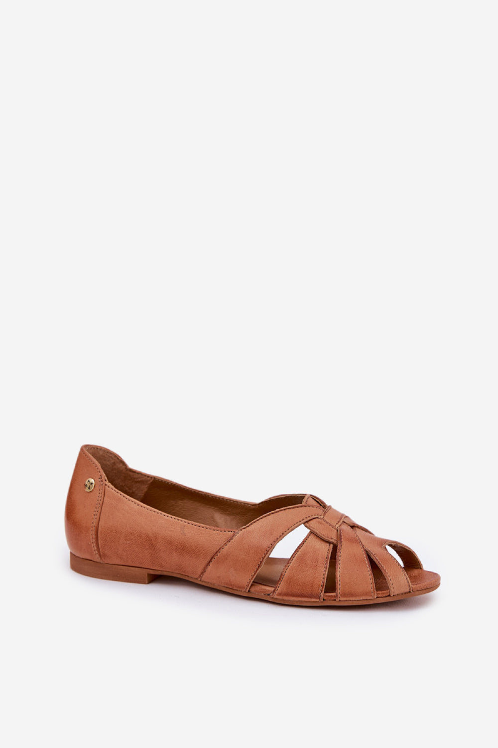 Step In Style Maciejka Brown Leather Flat Ballet Flats - view 2