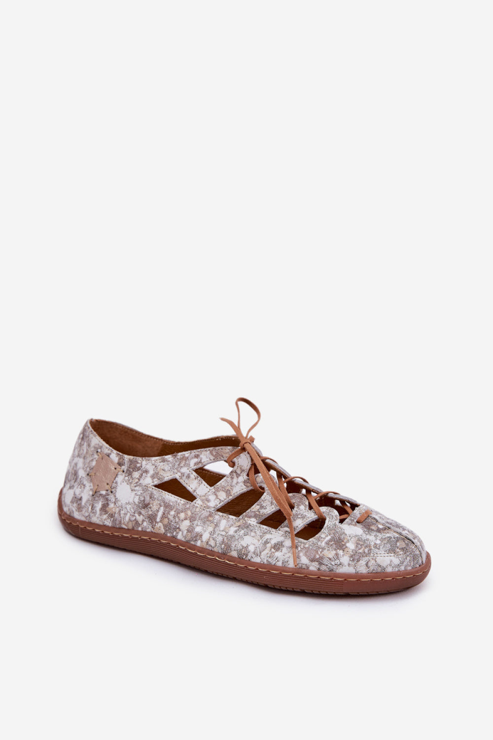 Step In Style Maciejka Gold Leather Ballet Flats - view 2