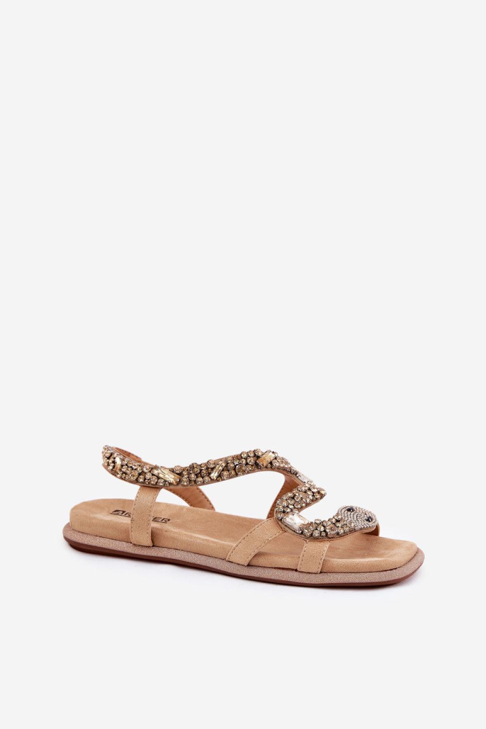 Step In Style Artiker Beige Sequin Flat Sandals - view 2