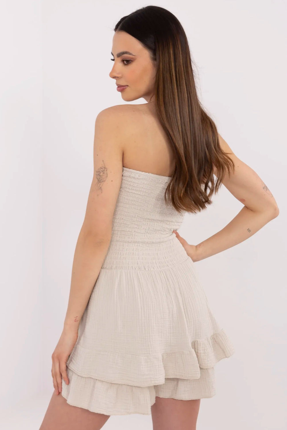 Italy Moda Beige Sleeveless Jumpsuit - view 2