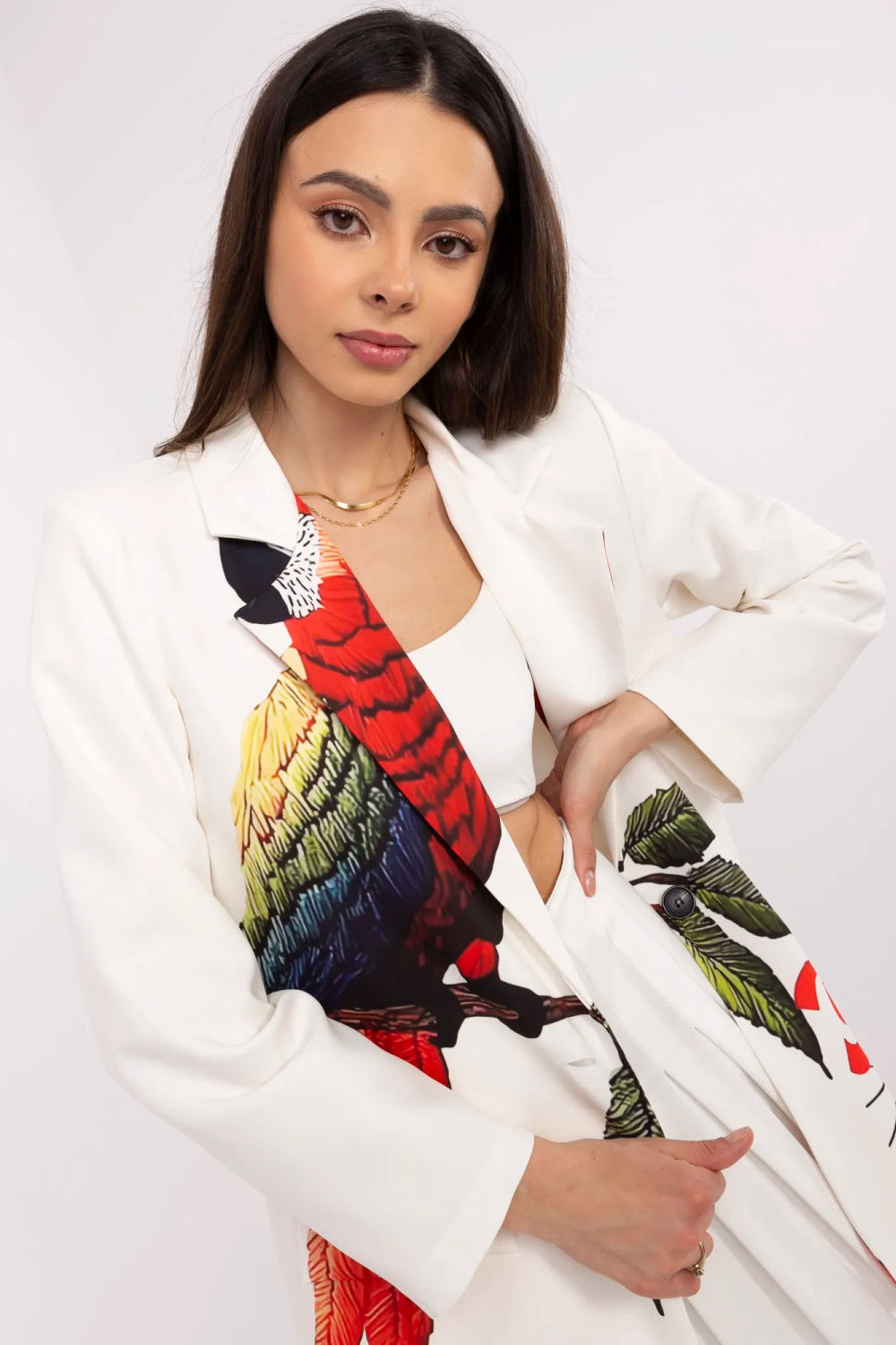 Italy Moda Ecru Long Sleeve Jacket - view 4